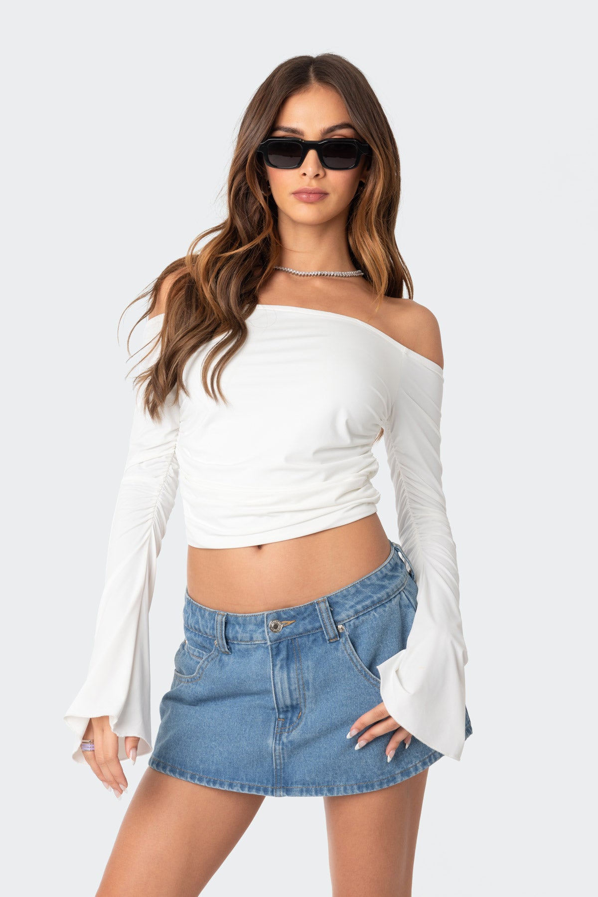Corey Off The Shoulder Gathered Top - Image 2