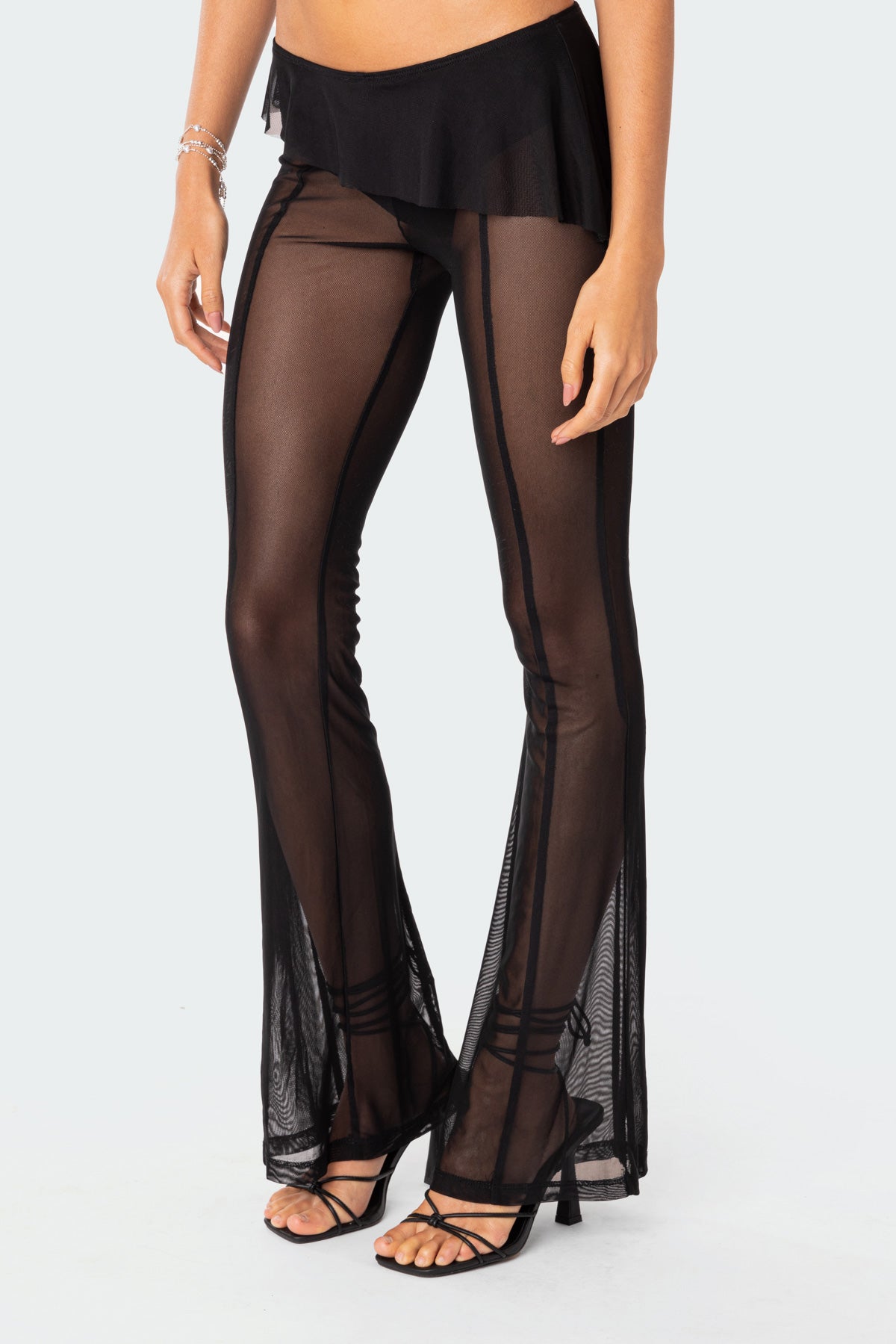 Carsen Ruffle Sheer Mesh Pants - Image 4