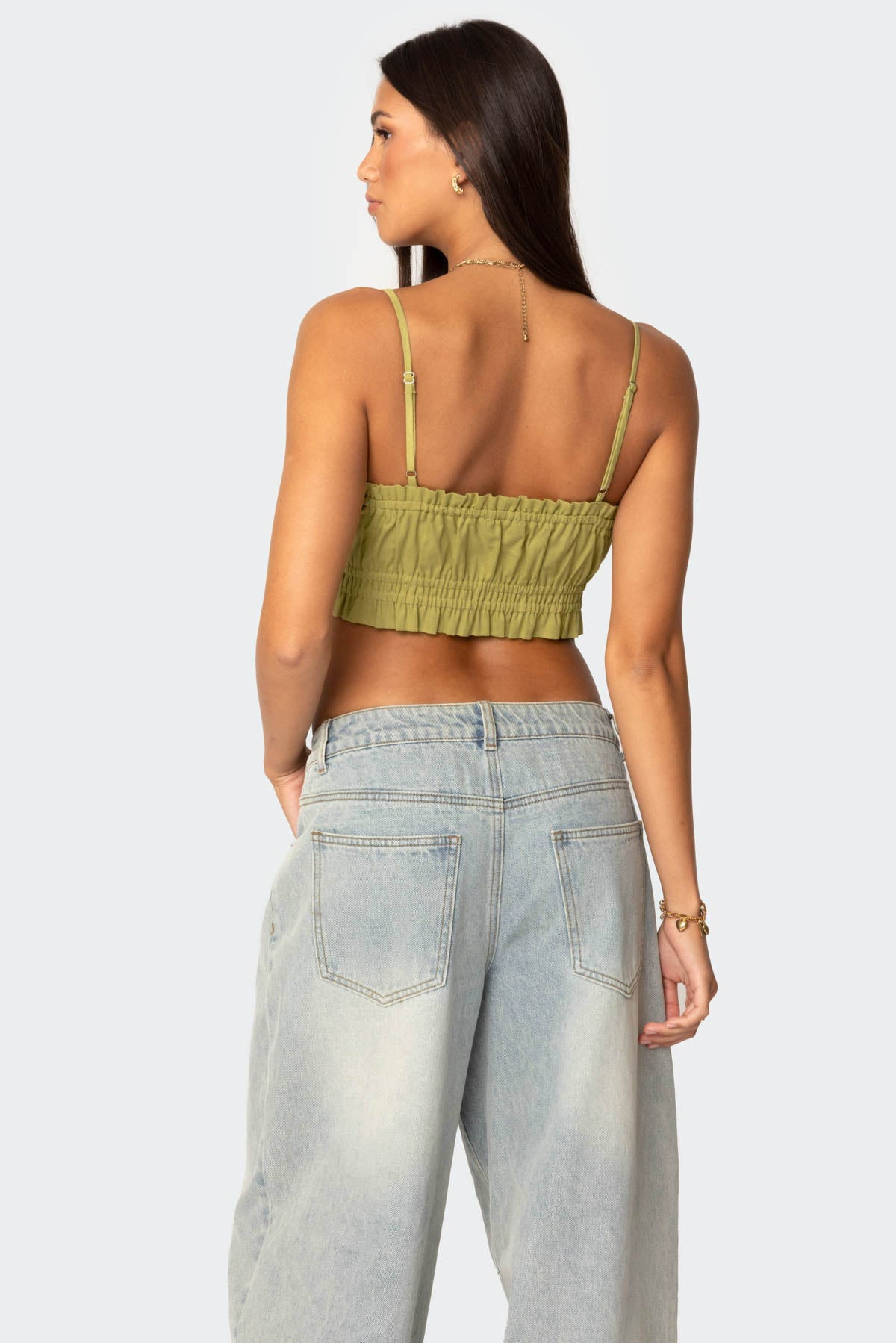 Alda Cropped Button Front Top - Image 5
