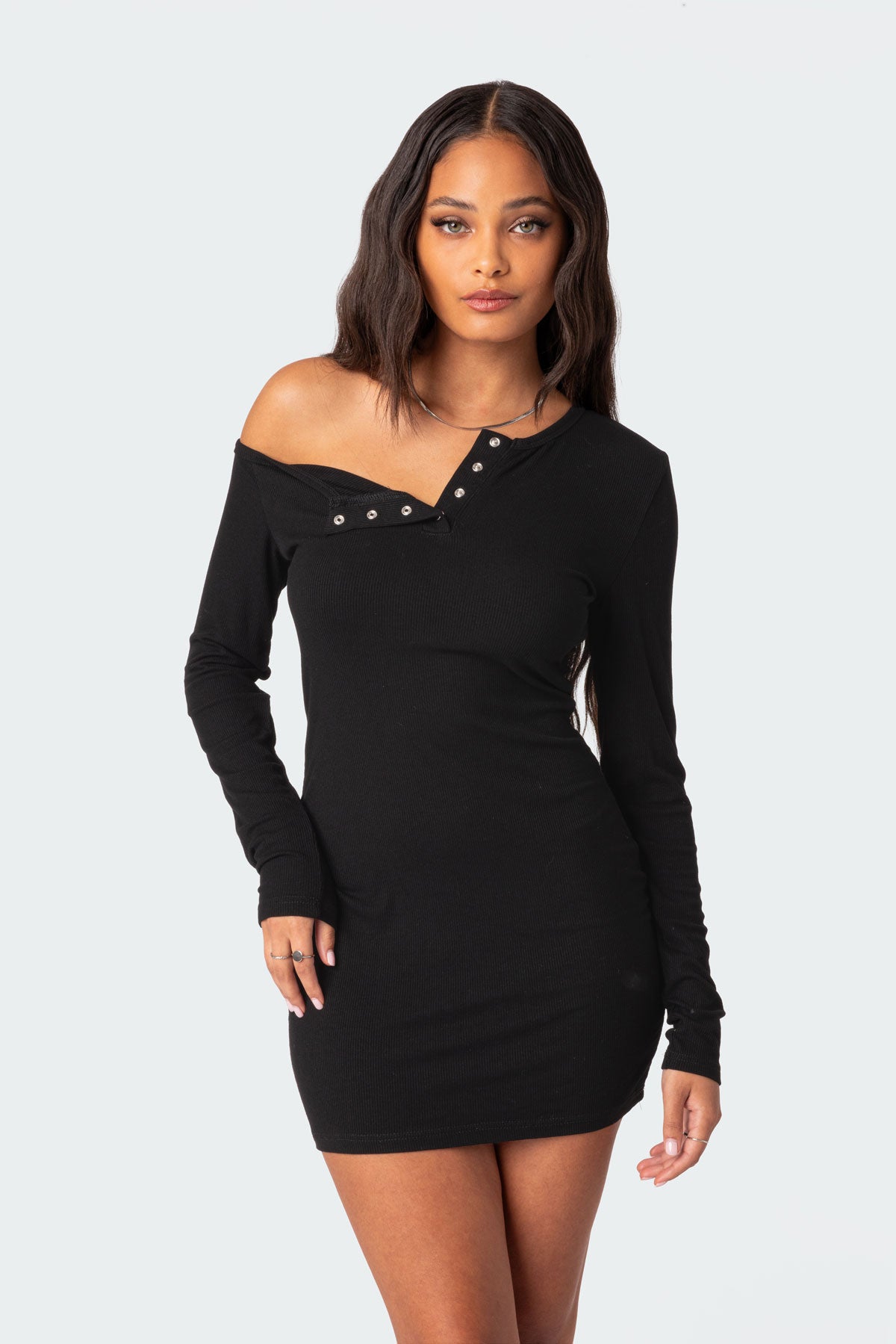Soleste Ribbed Mini Dress - Image 2