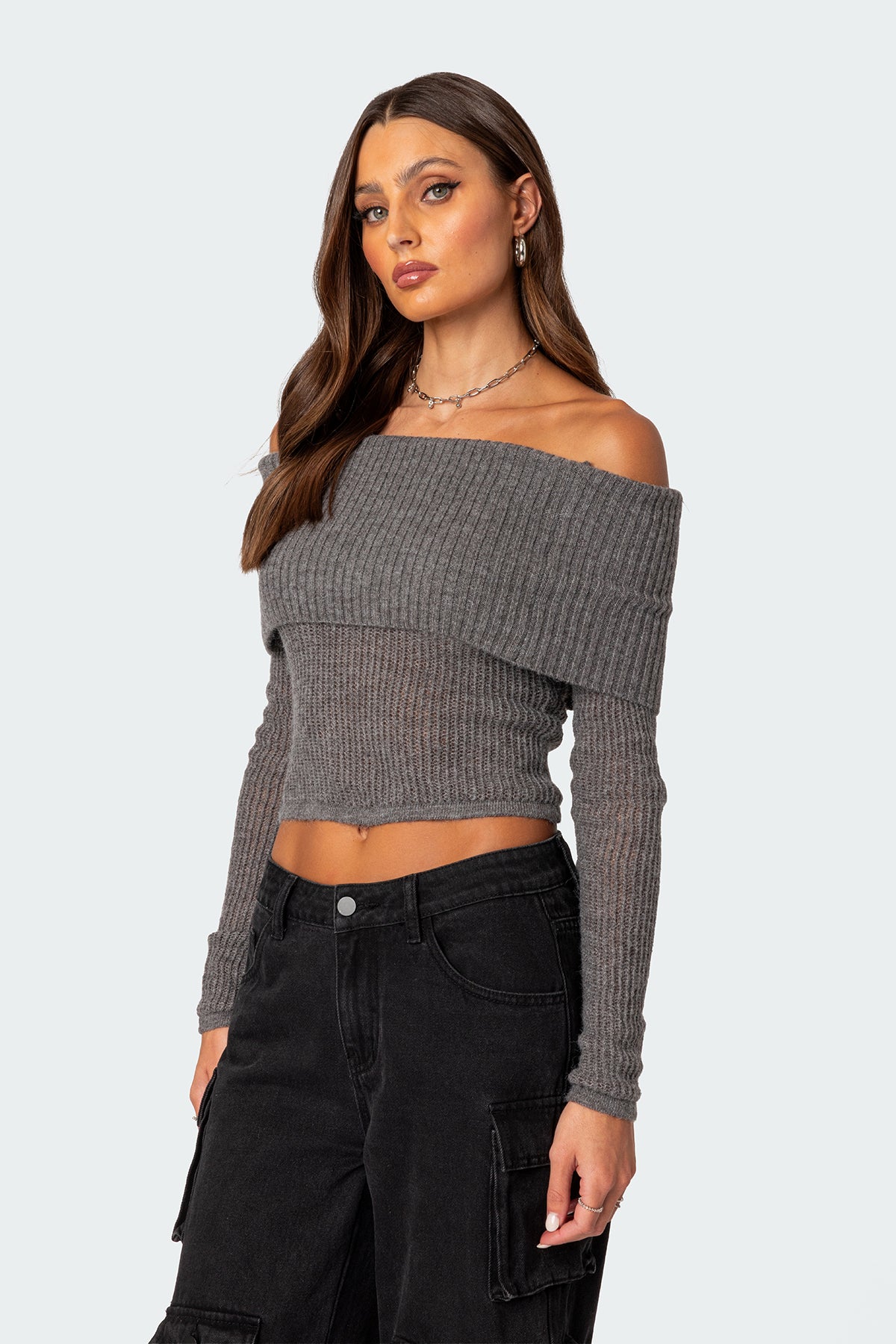 Lili fold over knit top - Image 3