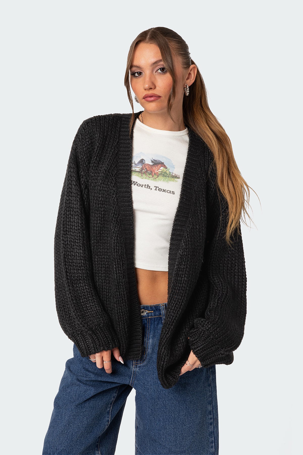 Anina Oversized Knit Cardigan - Image 2