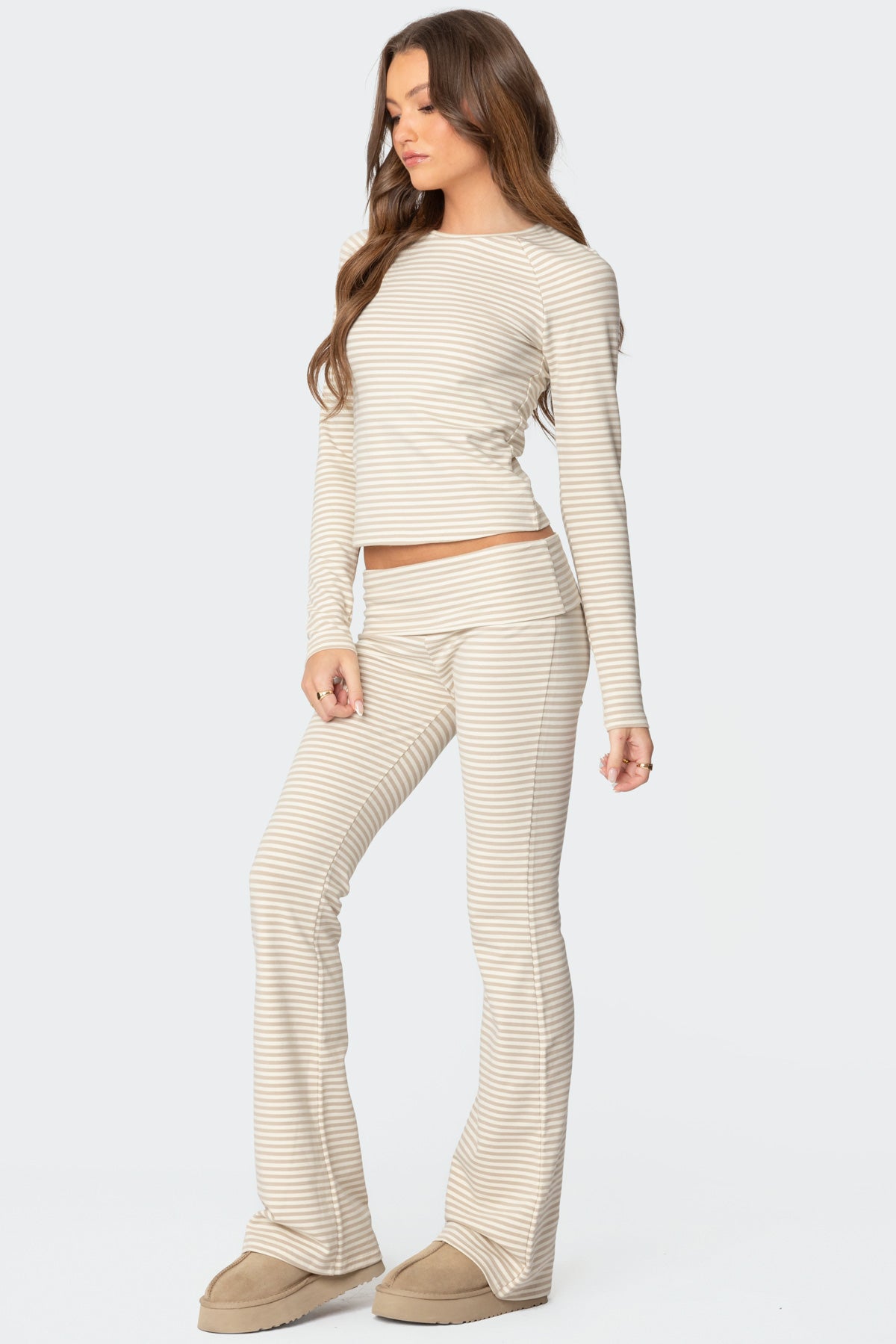 Kaeli Stripey Flared Leggings - Image 3