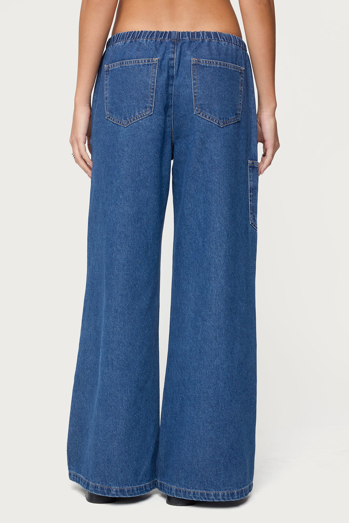Vicky Tie Waist Low Rise Baggy Jeans - Image 4