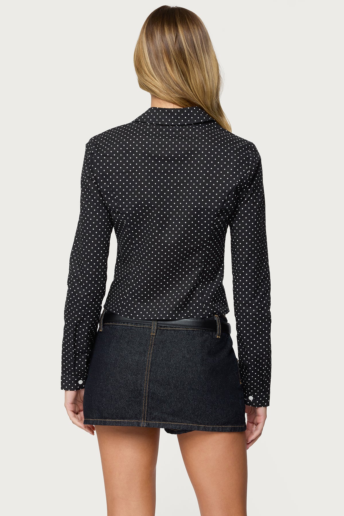 Ilia Polka Dot Button Up Shirt - Image 5