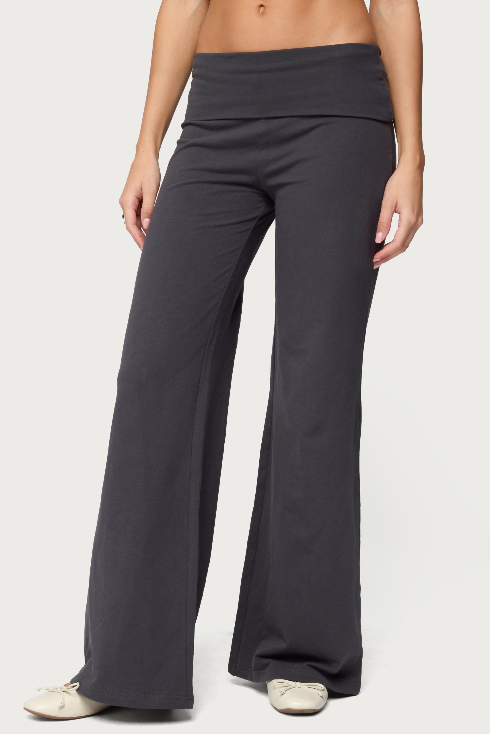 Wide Leg Foldover Pants - Image 4
