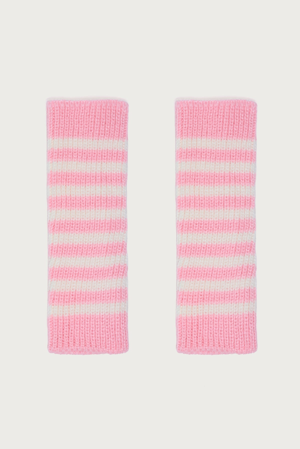 Striped Knit Fingerless Gloves - Image 2