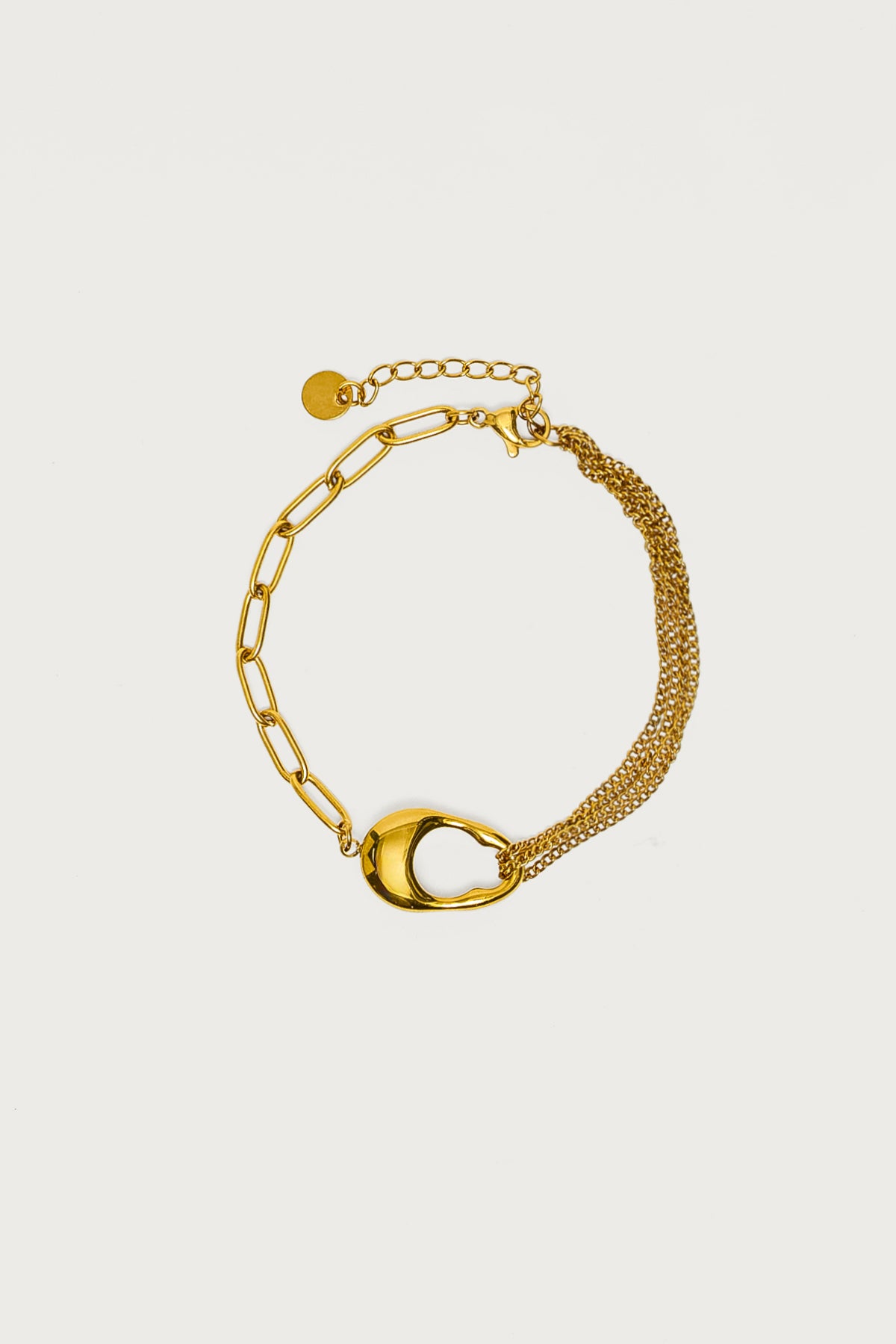 Abstract Ring Multi Chain Bracelet - Image 2