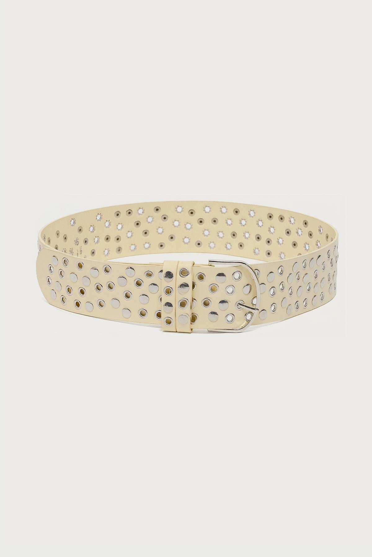 Studded Grommet Faux Leather Belt - Image 2