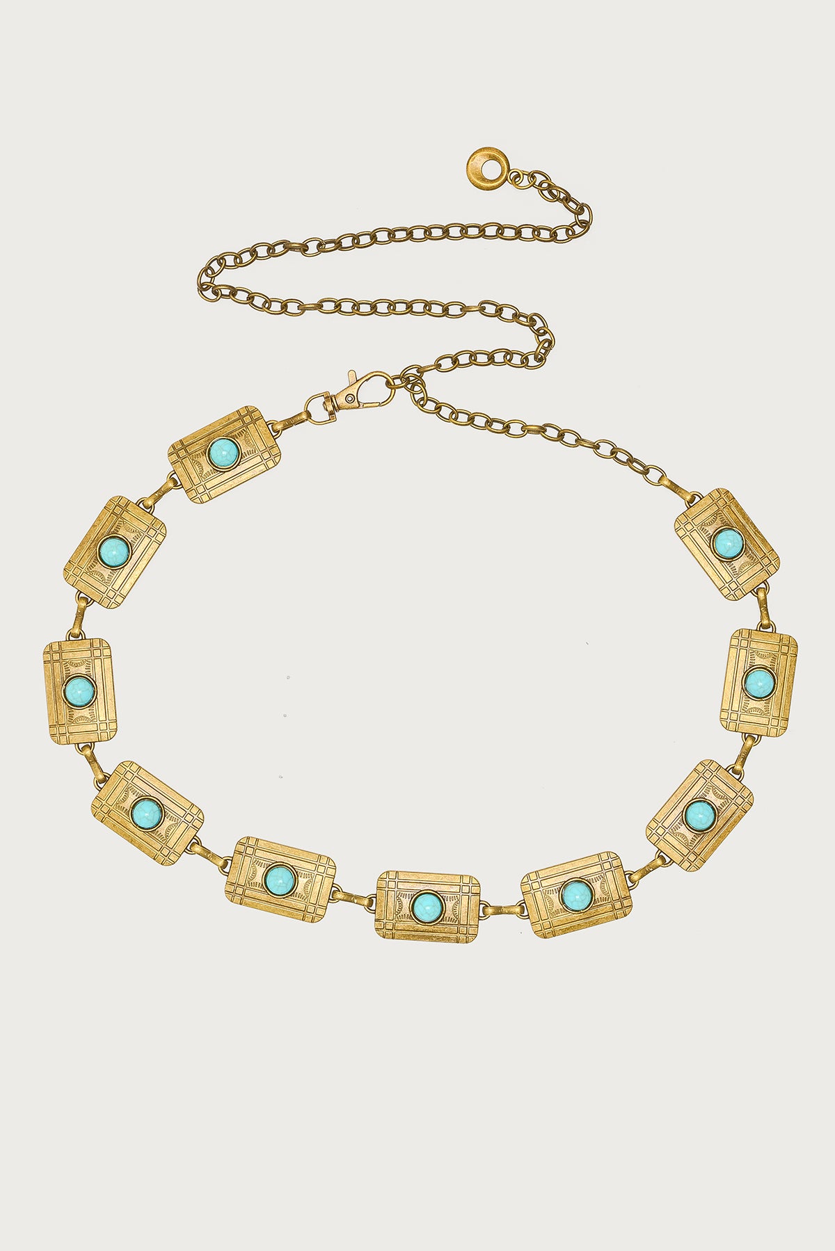 Vintage Stone Pendant Chain Belt - Image 2