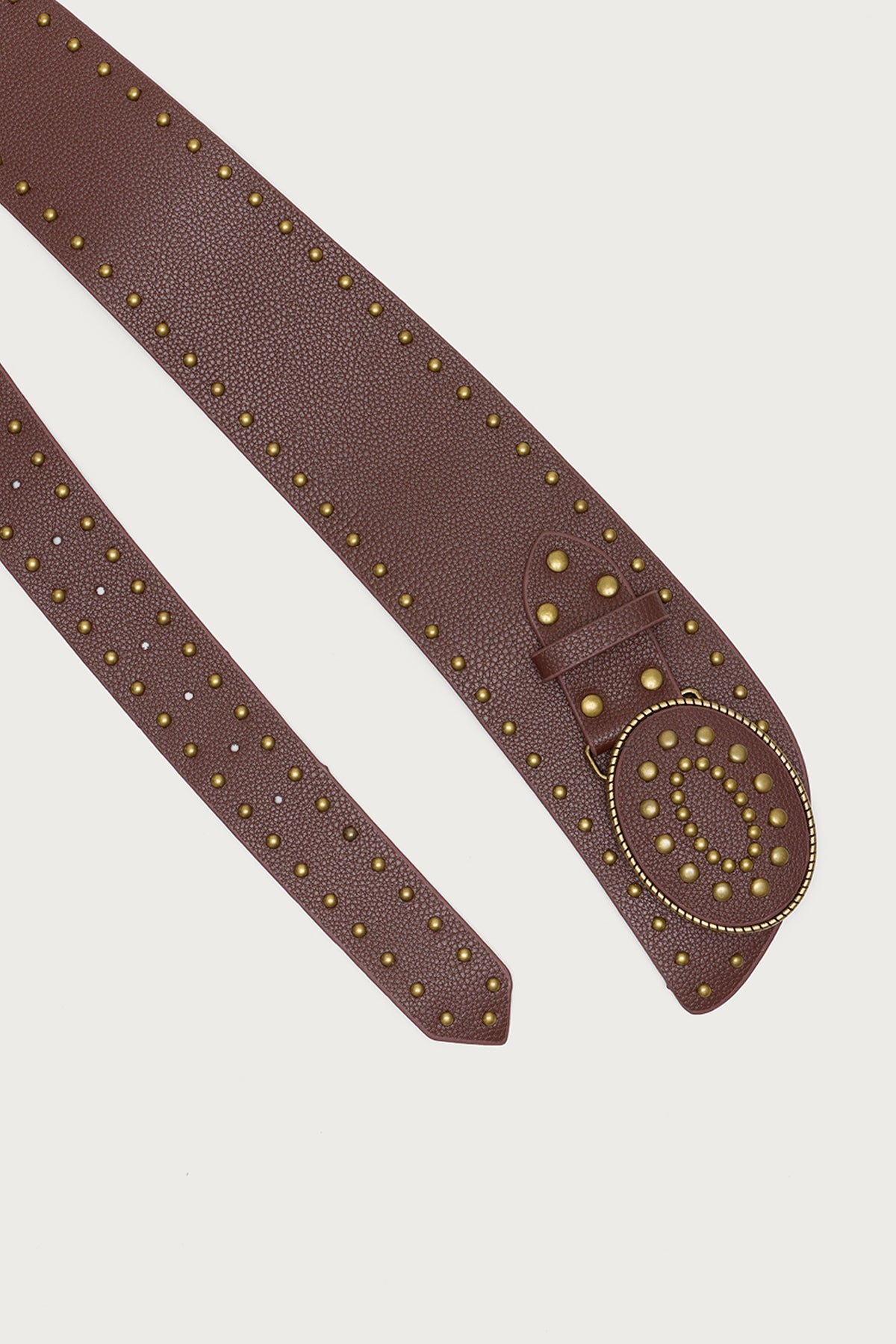 Studded Faux Leather Western Belt - Image 3