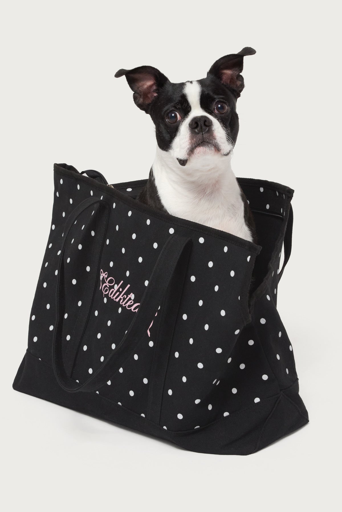 Polka Dot Pet Carrier Tote Bag - Image 2