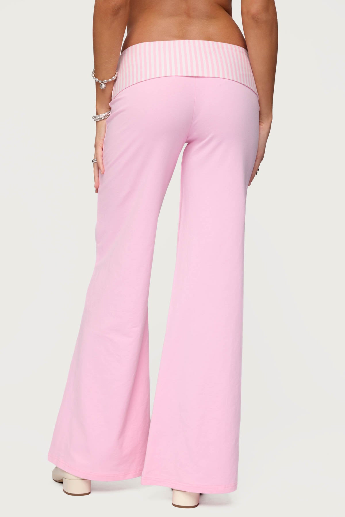 Meshey Striped Foldover Pants - Image 4