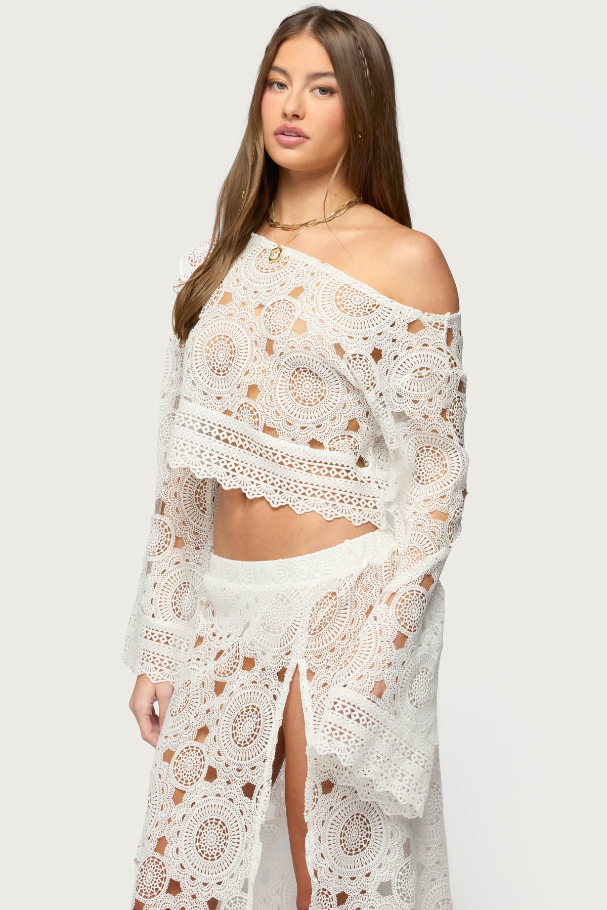 Milana Sheer Lace Off Shoulder Top - Image 4