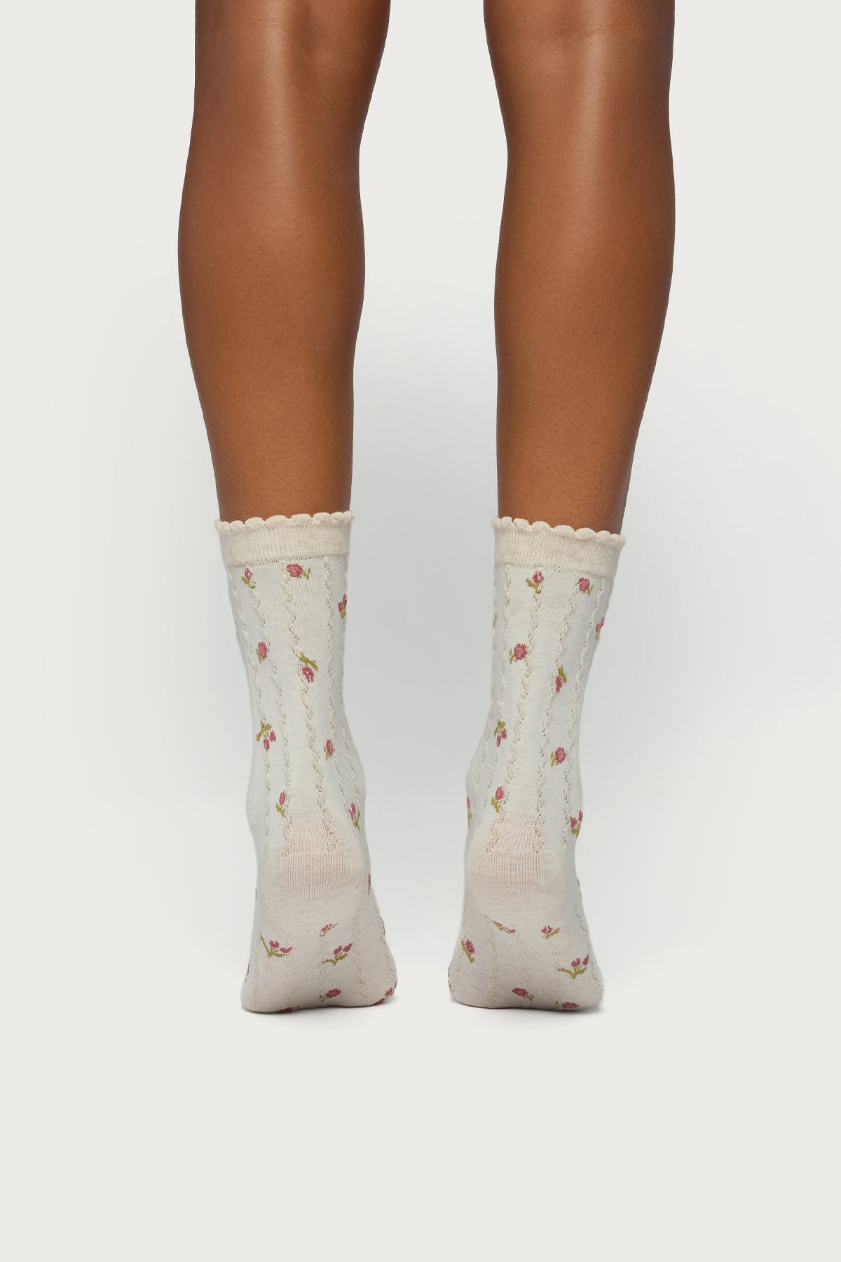Embroidered Rose Socks - Image 3