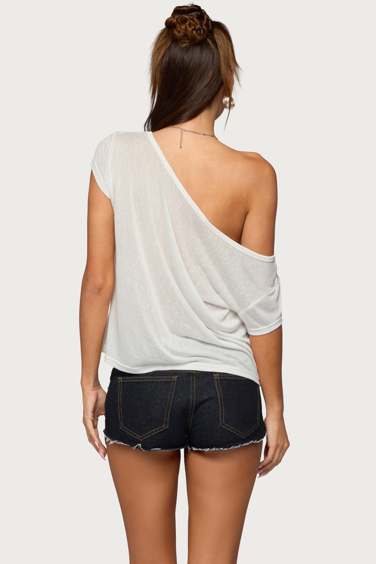 Amora Off Shoulder Sheer Top - Image 4