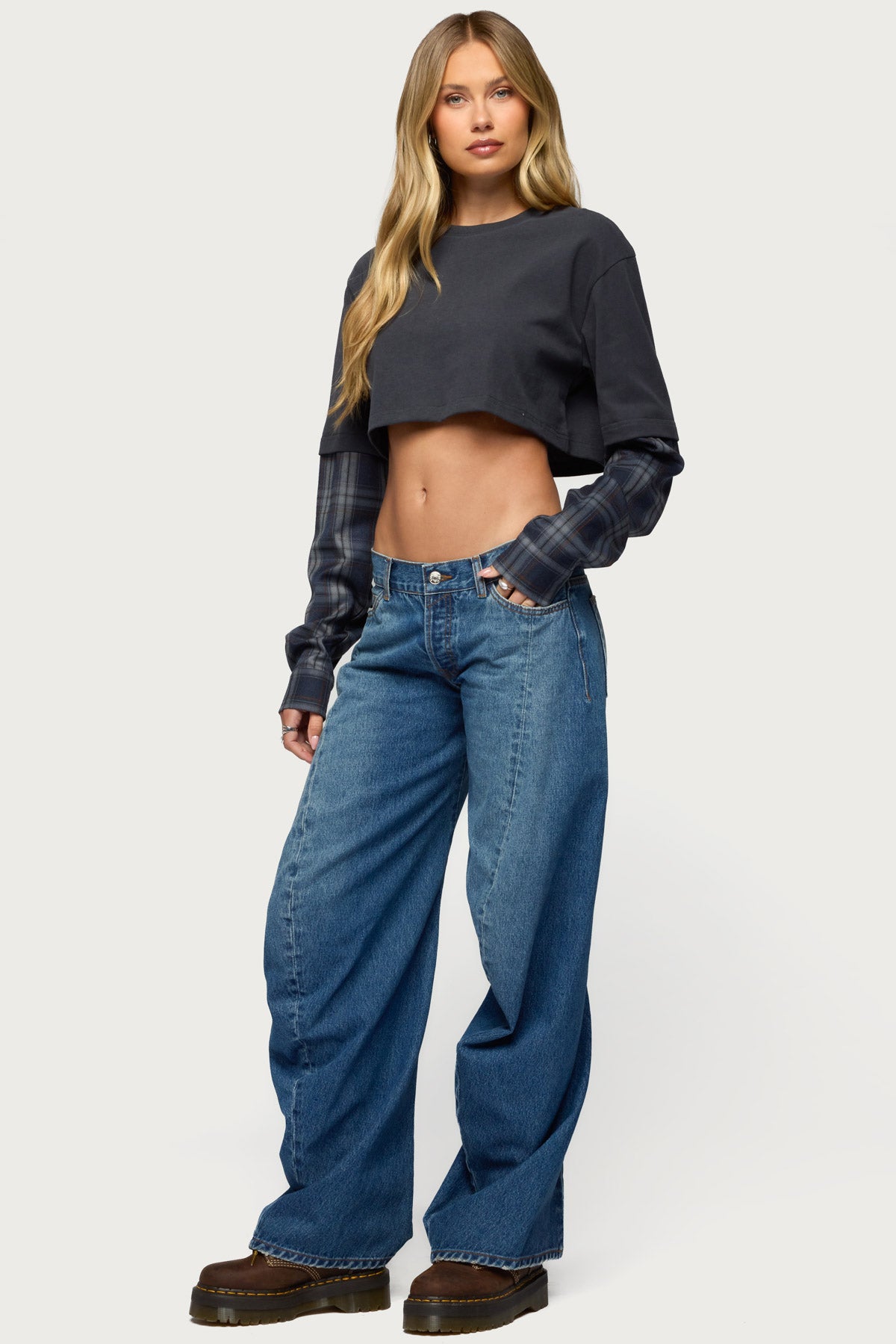 Maiah Low Rise Barrel Jeans - Image 3