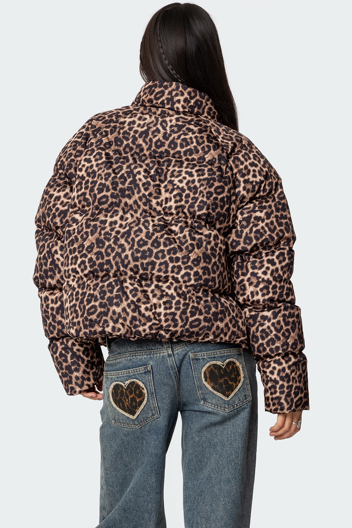Dalya Leopard Printed Puffer Jacket - Image 6