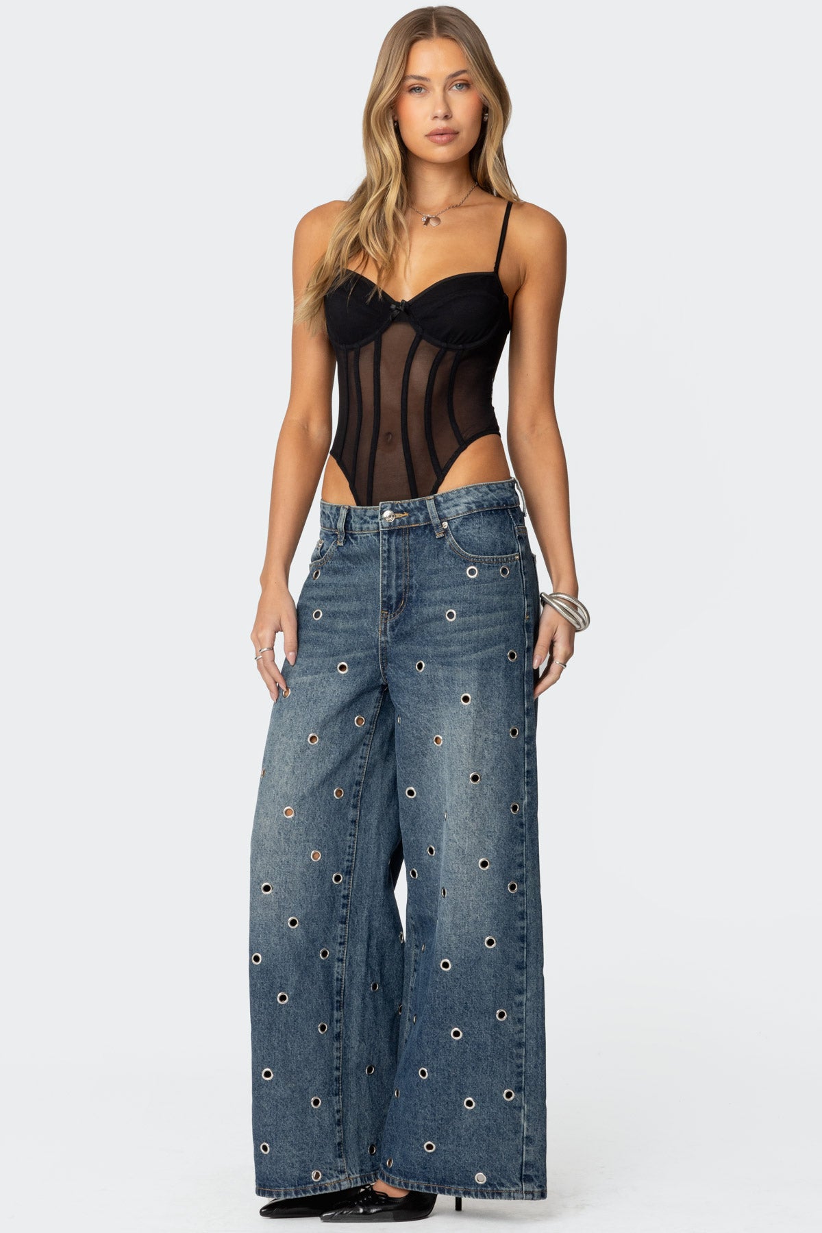 Jenia Sheer Mesh Cupped Bodysuit - Image 5