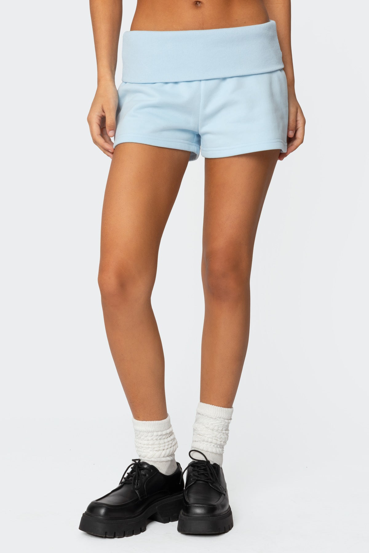 Super Edikted Fold Over Sweat Shorts - Image 2