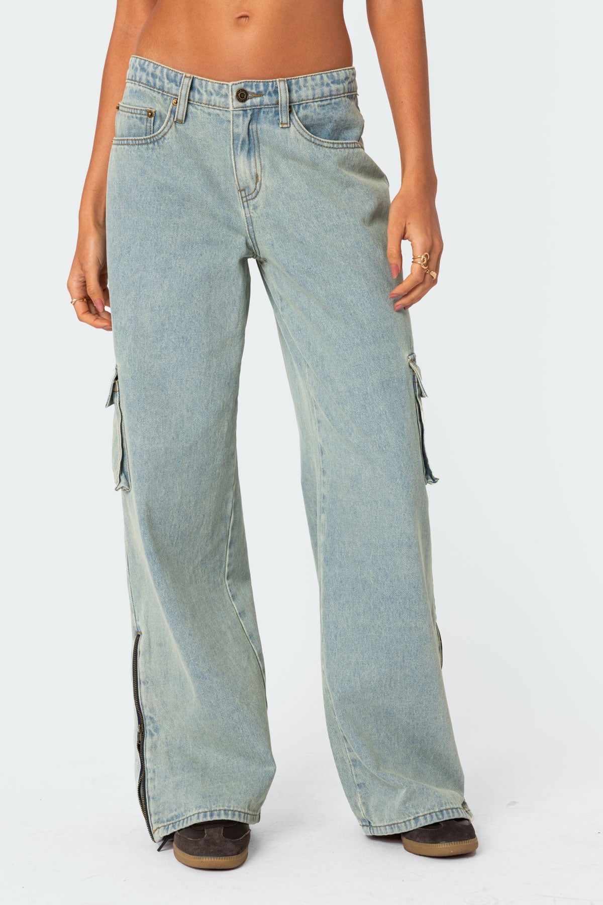 Andi Low Rise Baggy Cargo Jeans - Image 2