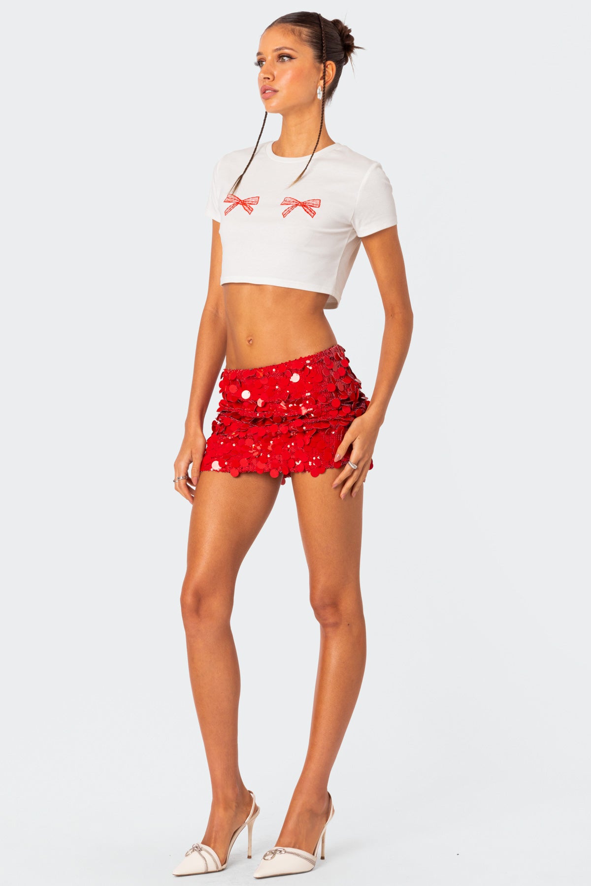 Sabina Low-Rise Sequin Mini Skirt - Image 2