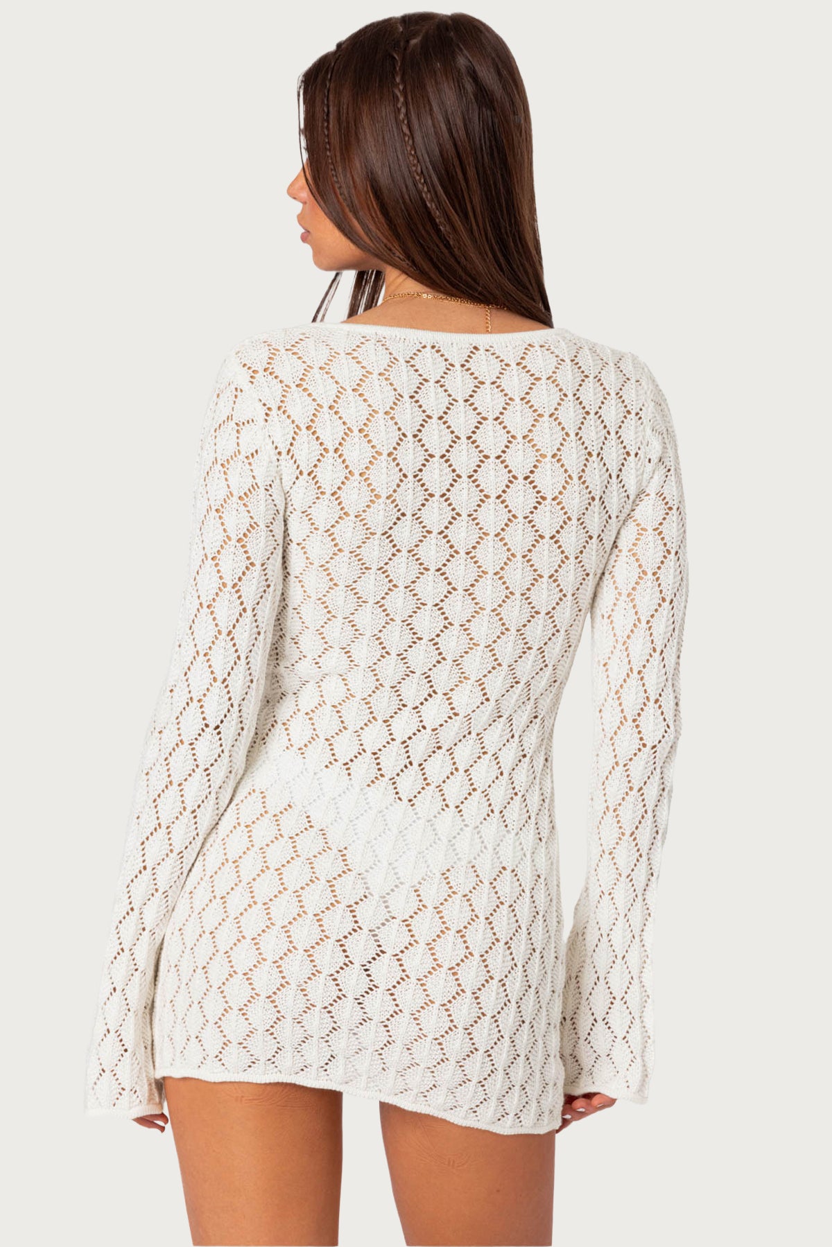 Brie Cut Out Crochet Mini Dress - Image 4