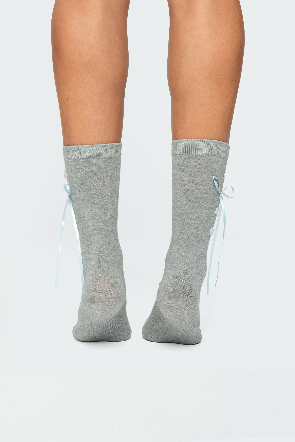 Ribbon & Flower Button Socks - Image 3