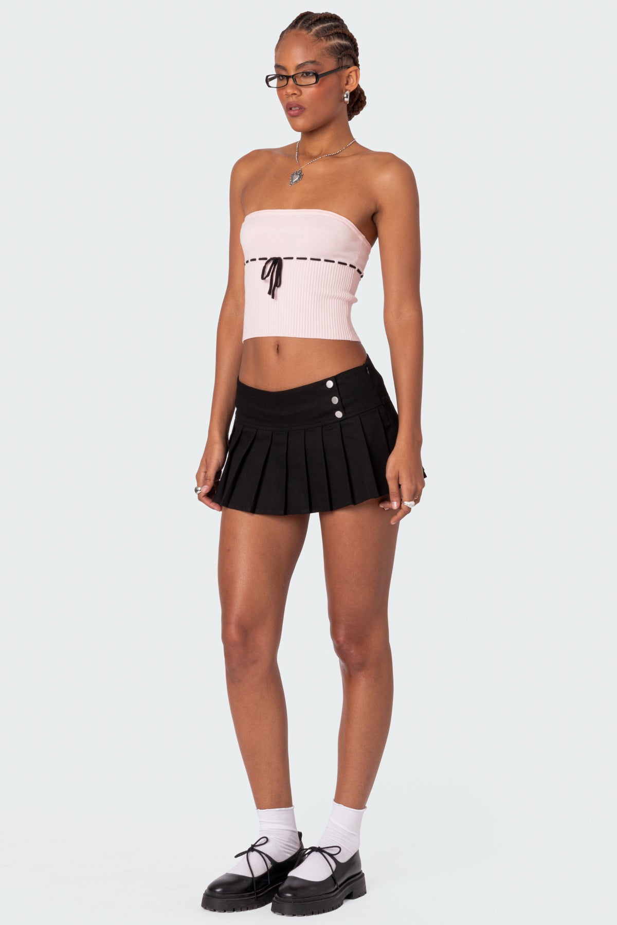 Elsie Knitted Tie Tube Top - Image 4