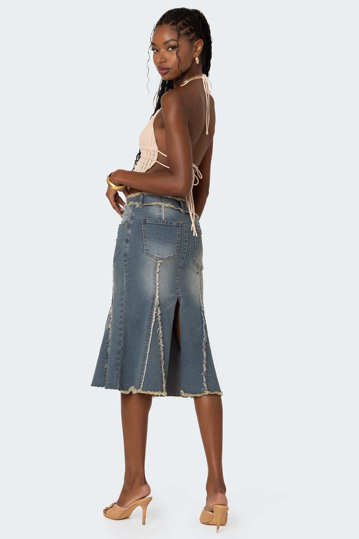 Anaya Textured Open Back Top - Image 3