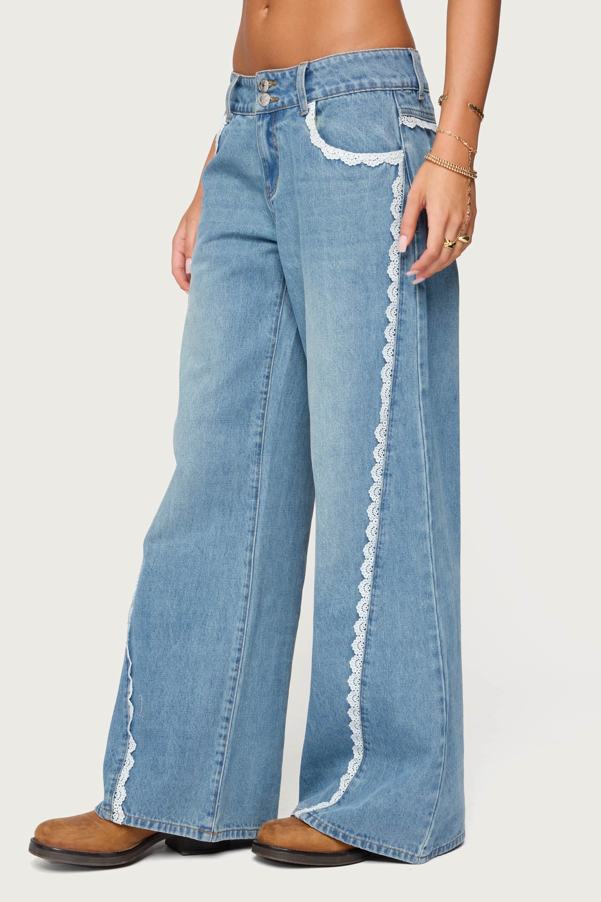 Alisha Lacey Low Rise Baggy Jeans - Image 3
