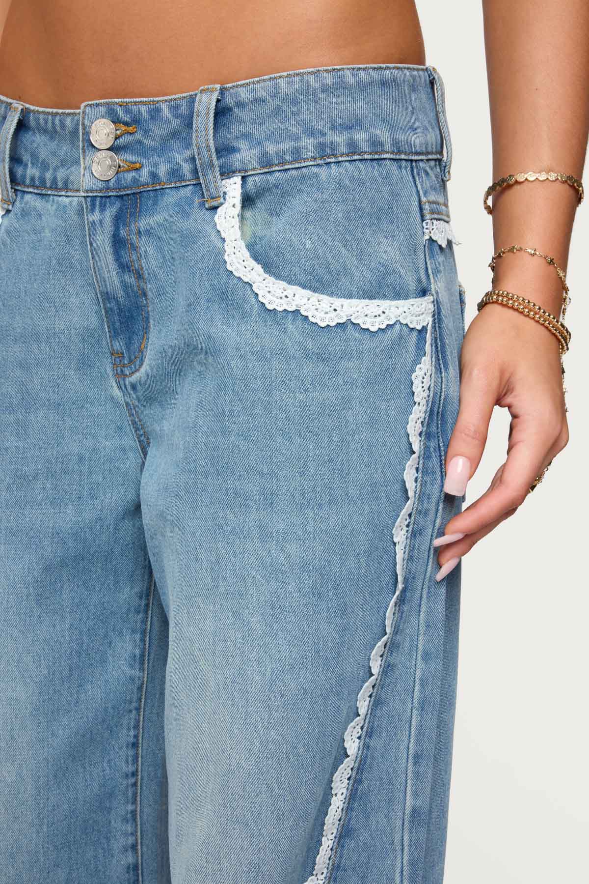 Alisha Lacey Low Rise Baggy Jeans - Image 4