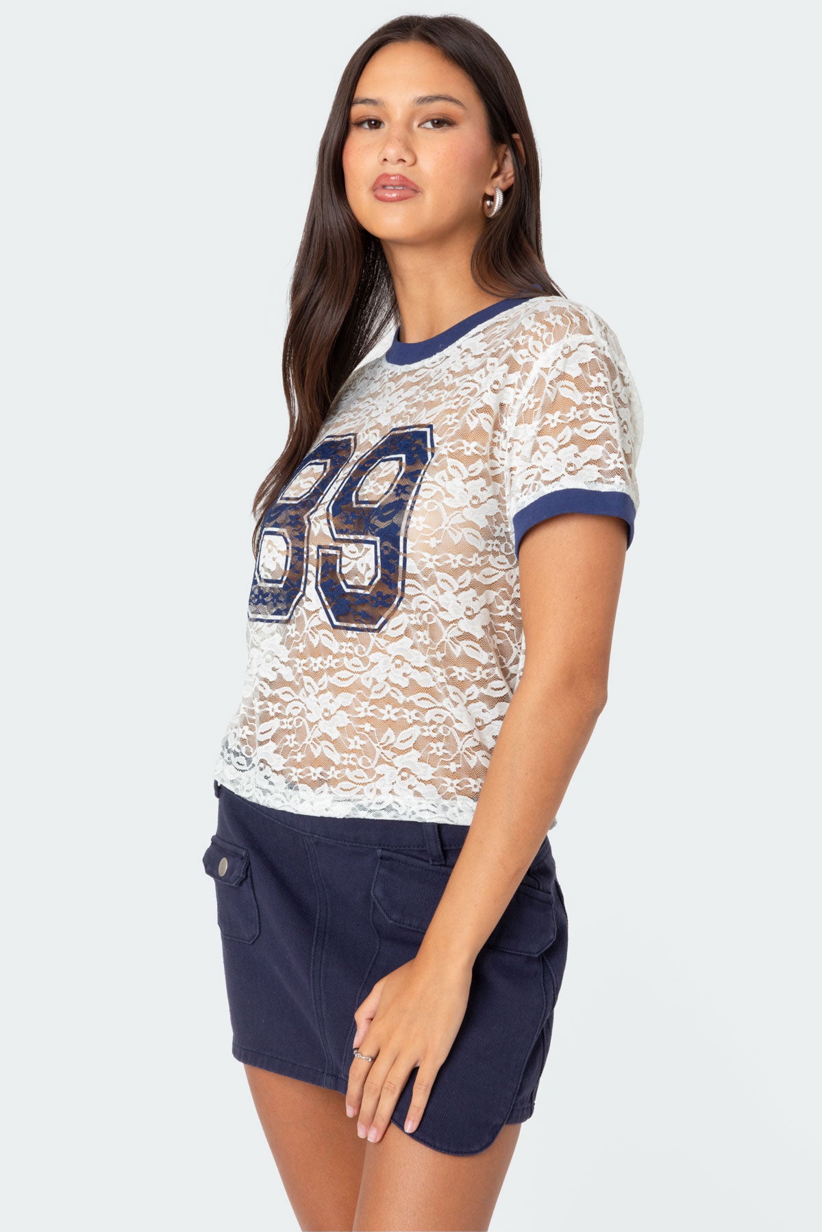 89 Sheer Lace T Shirt - Image 3