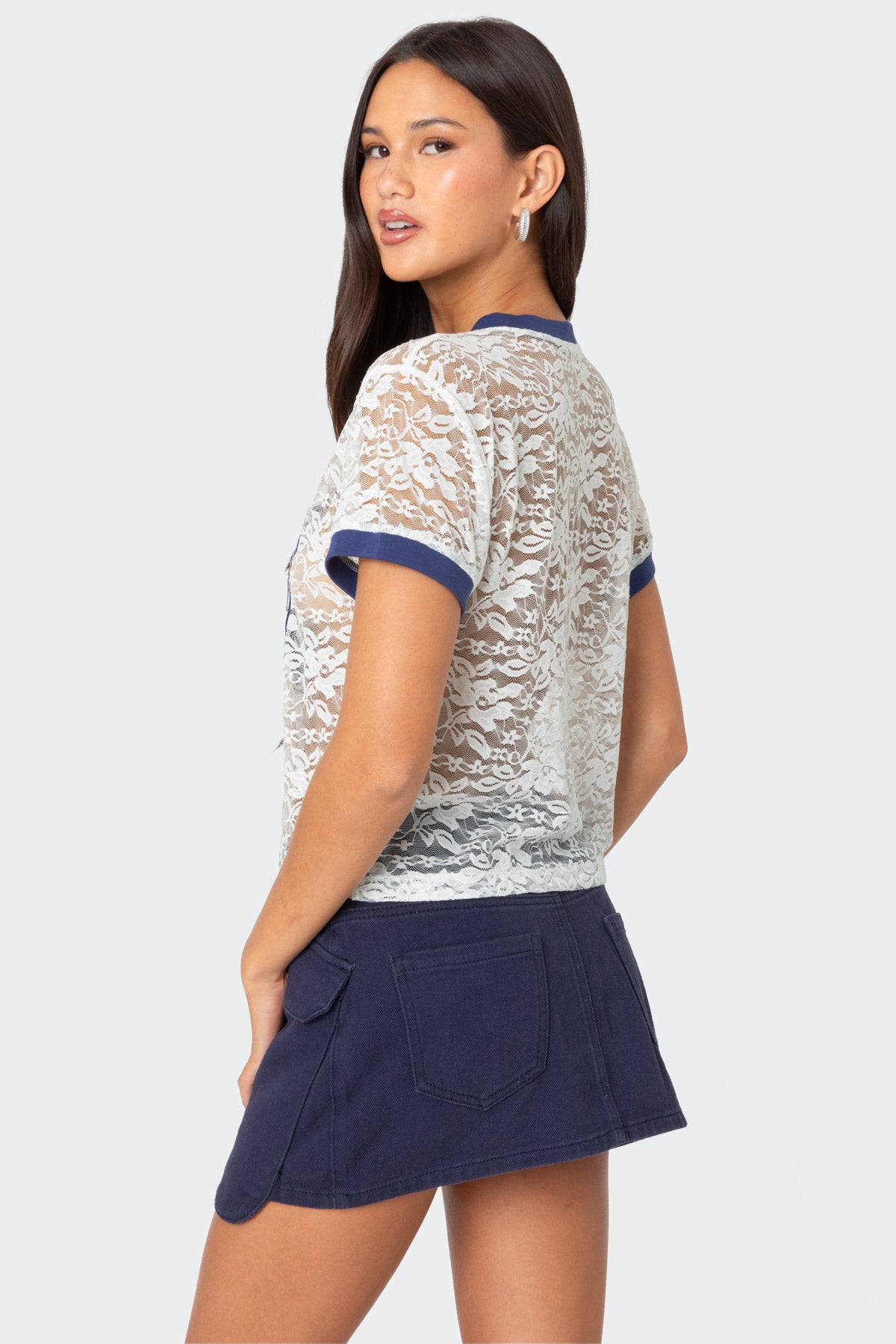 89 Sheer Lace T Shirt - Image 4