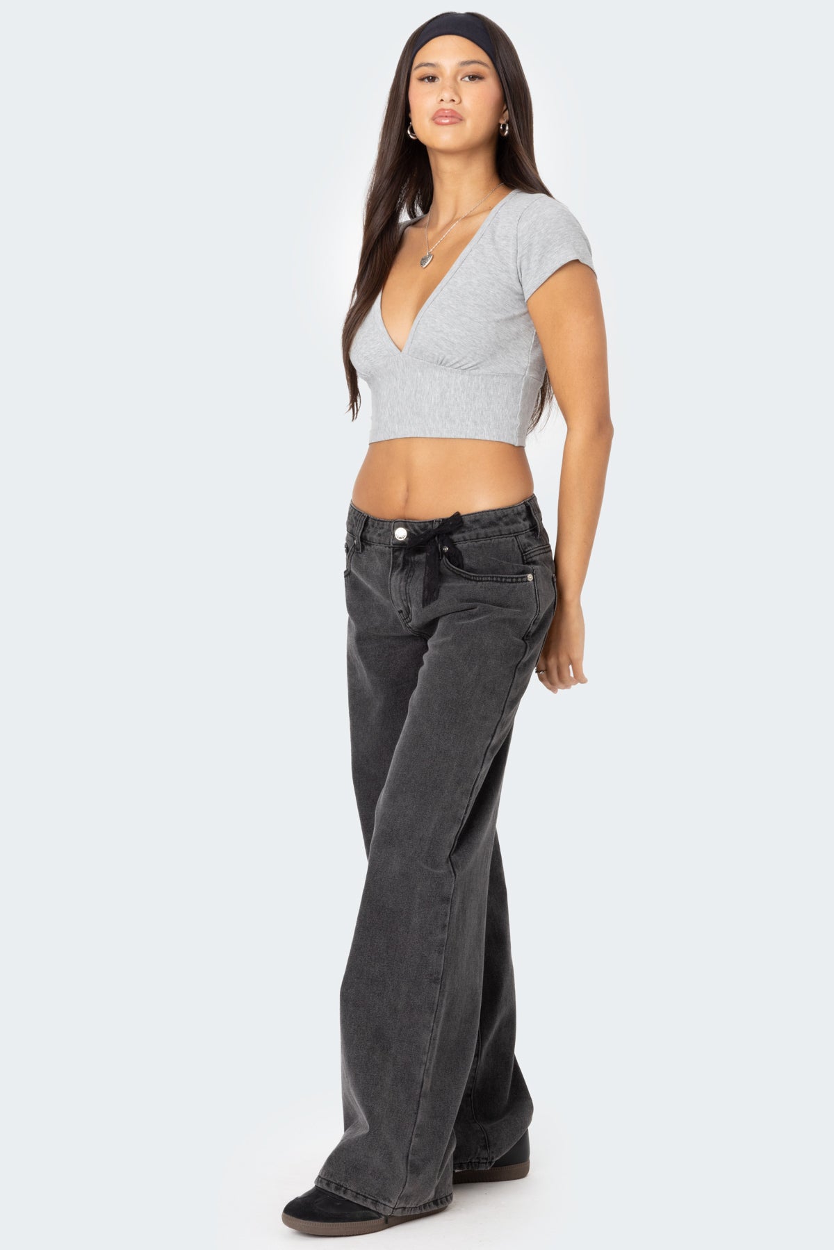 Deep V Neck Crop Top - Image 5