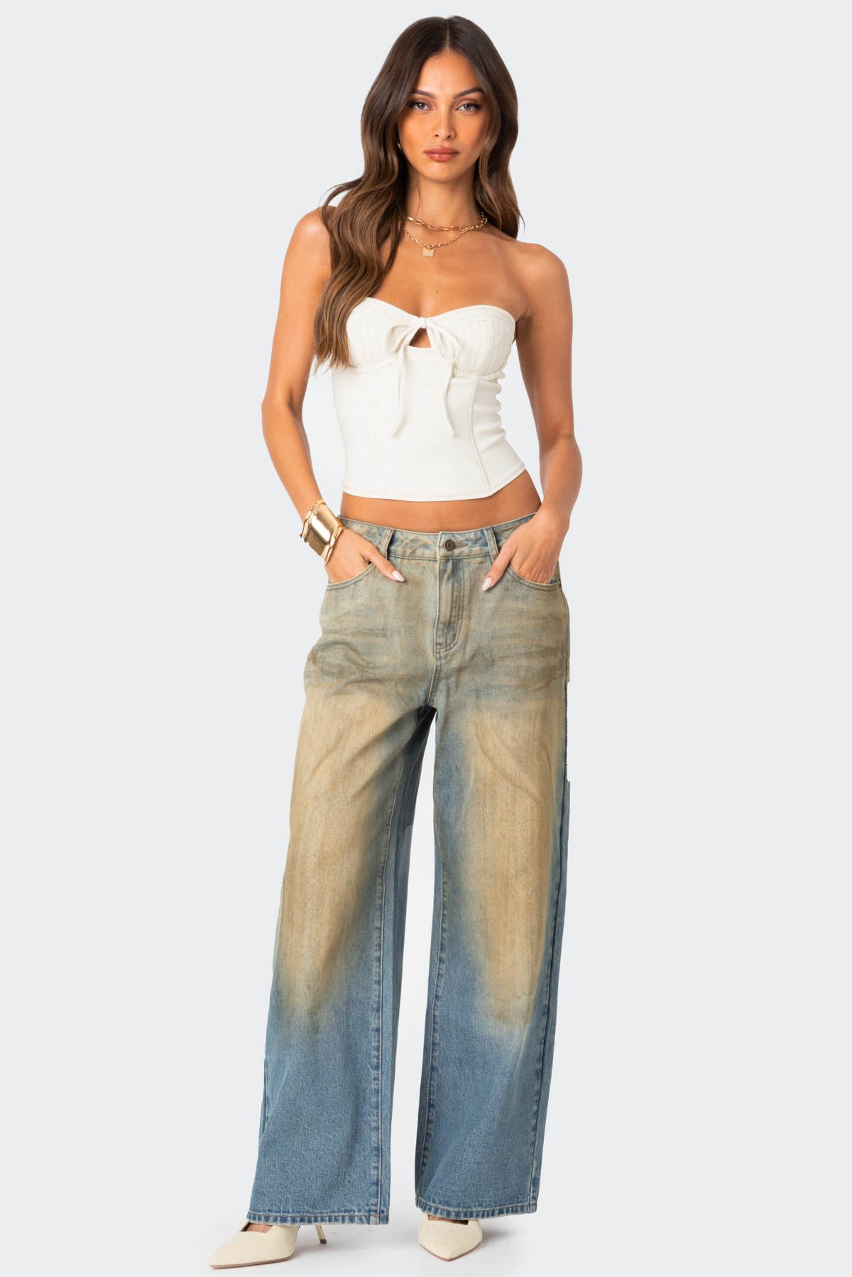 Muddy Washed Low Rise Baggy Jeans - Image 5
