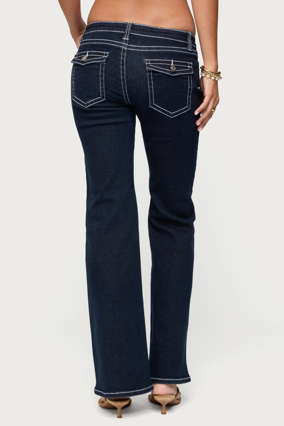 Louis Contrast Low Rise Bootcut Jeans - Image 5