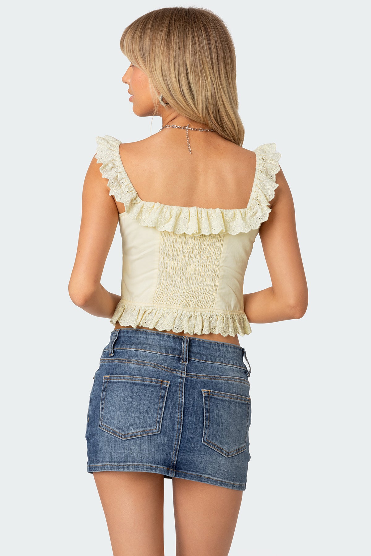 Square Neck Ruffled Corset - Image 4