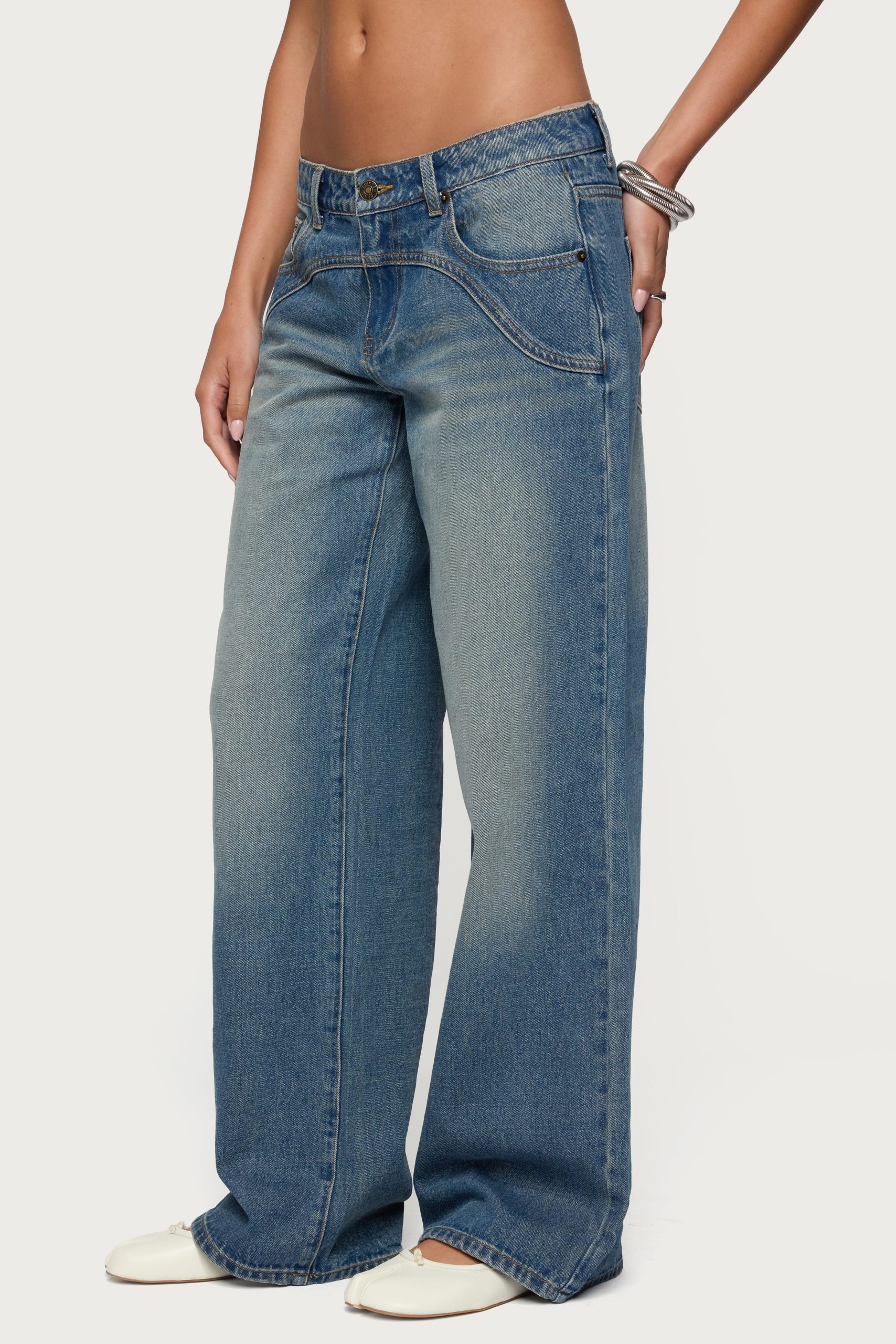 Ronny Western Low Rise Baggy Jeans - Image 4