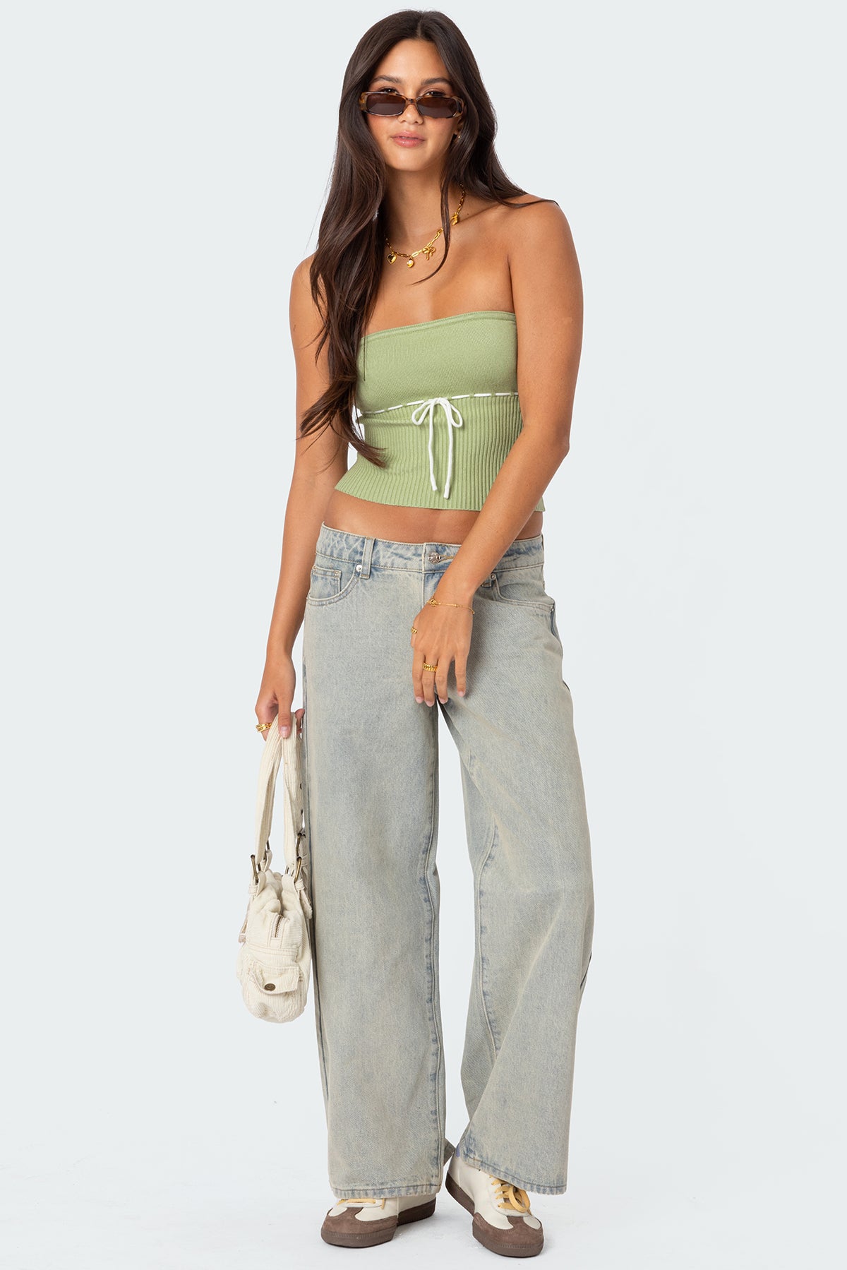 Elsie Knitted Tie Tube Top - Image 2