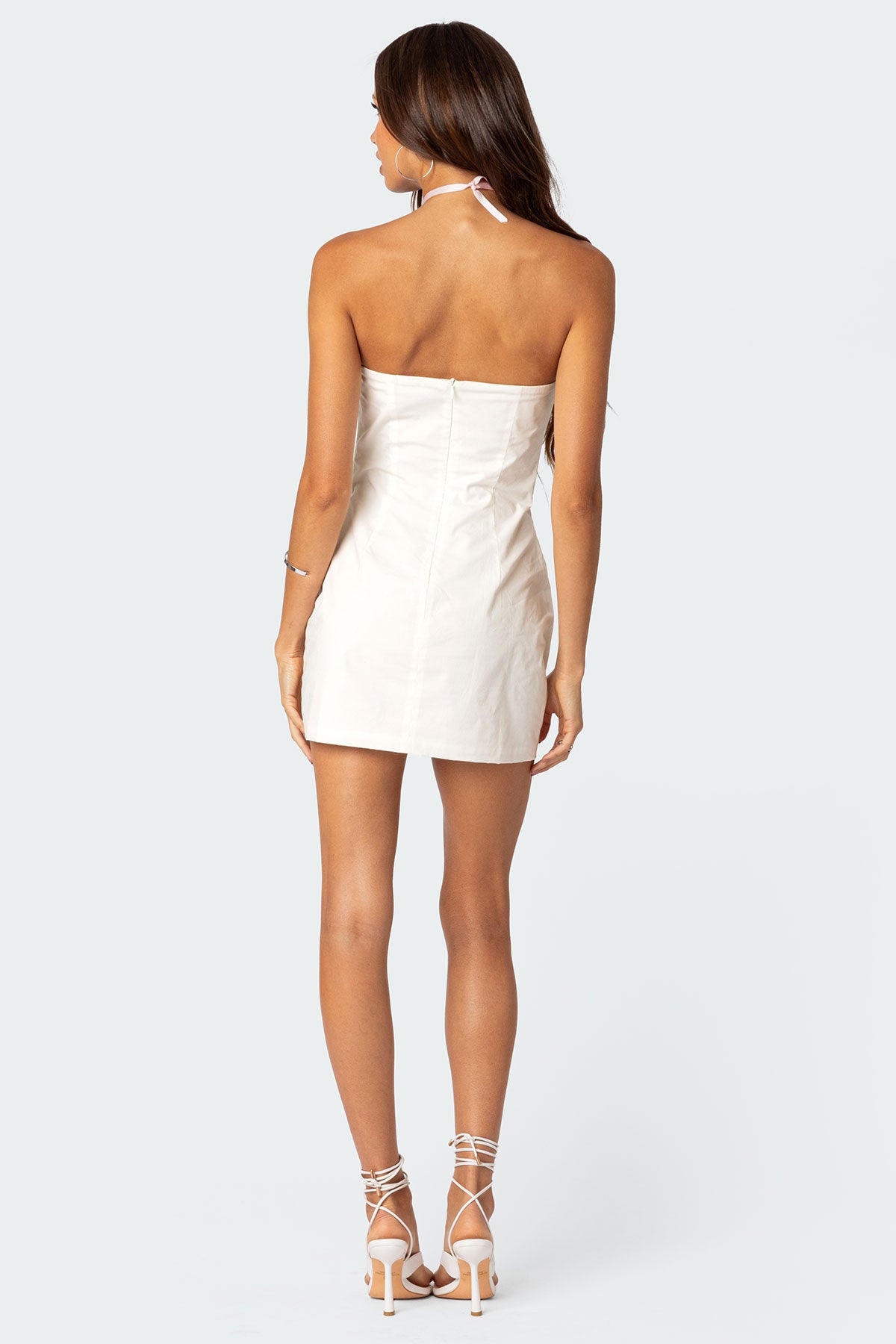 Poplin Bustier Mini Dress - Image 4