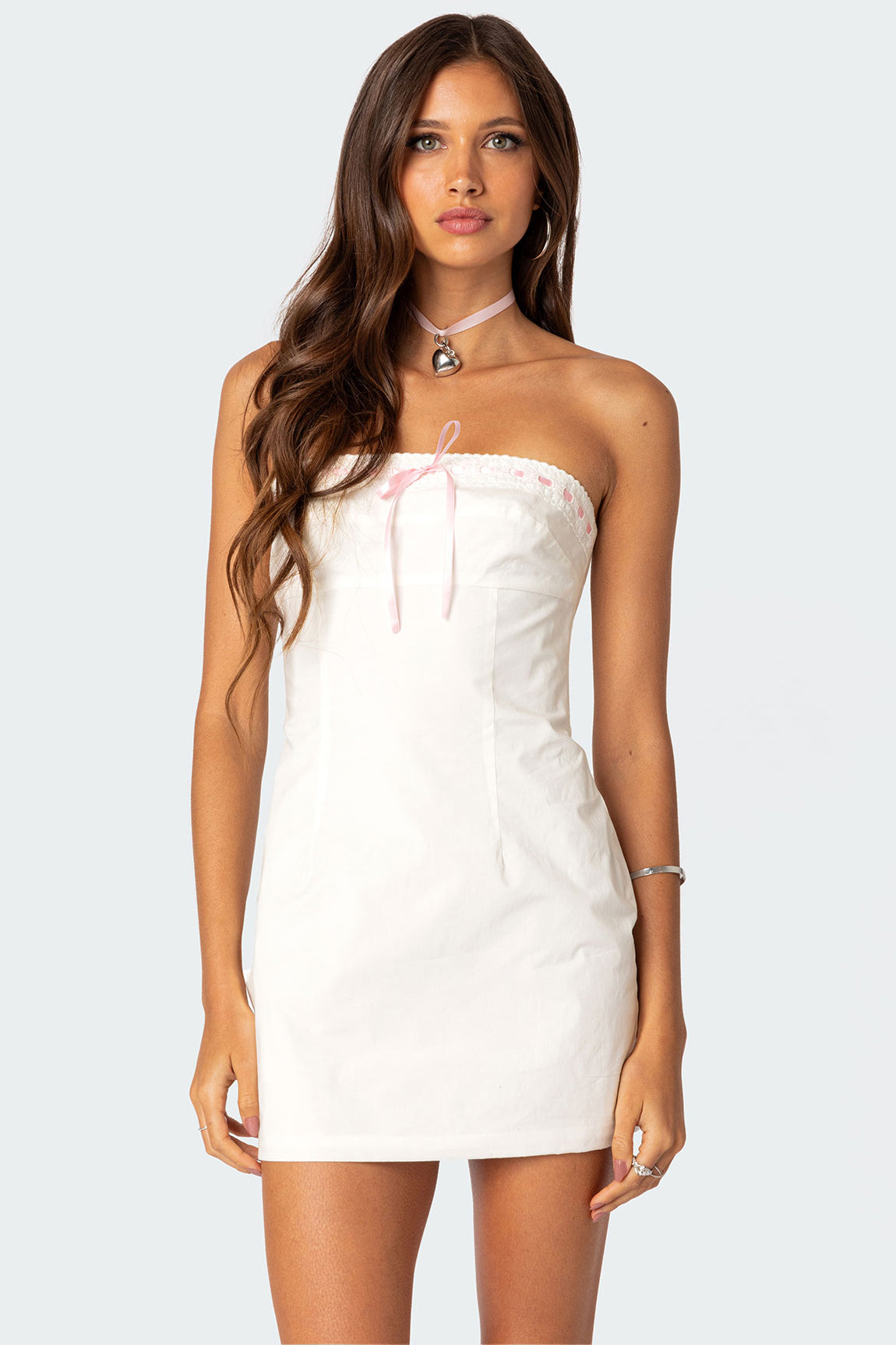 Poplin Bustier Mini Dress - Image 2