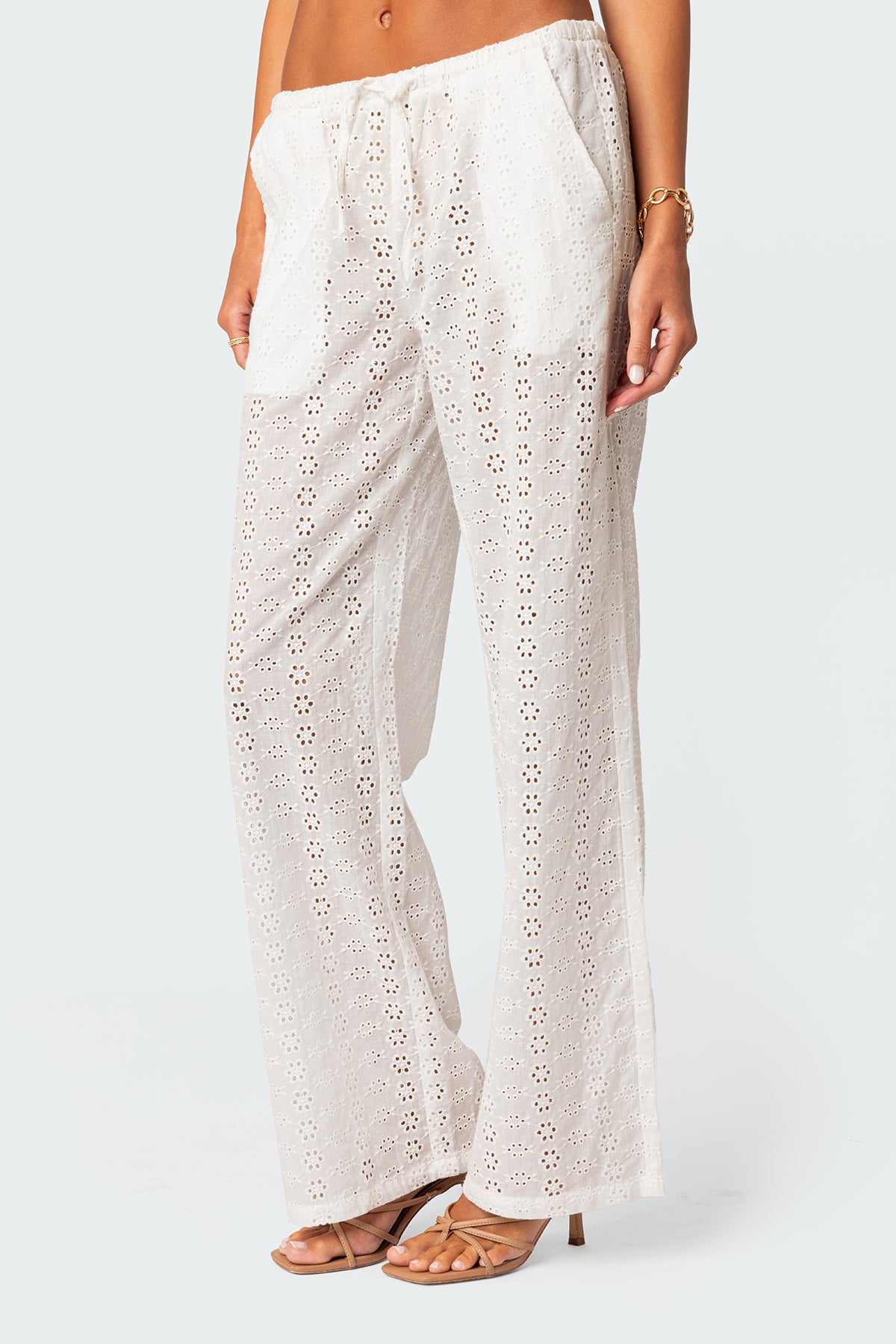 Lemon Lacey Cotton Pants - Image 3