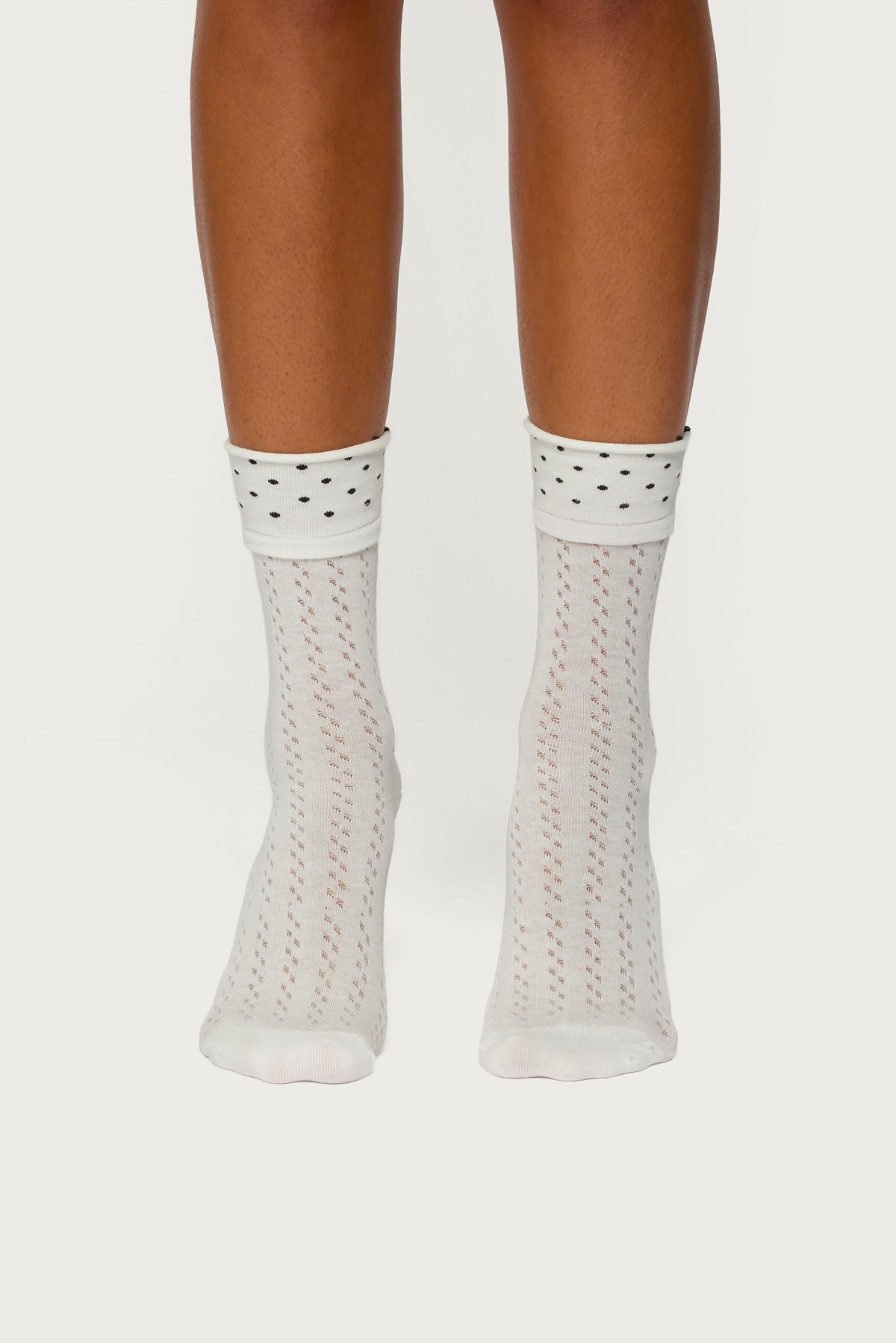 Pointelle Polka Dot Socks - Image 2