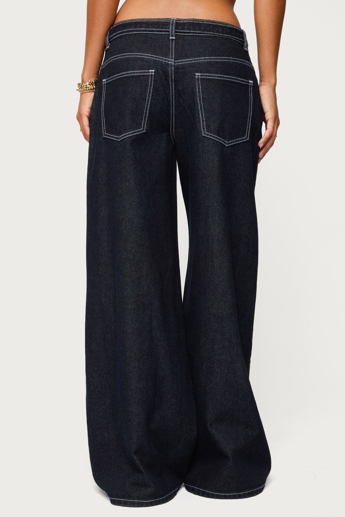 Karah Belt Low Rise Baggy Jeans - Image 5