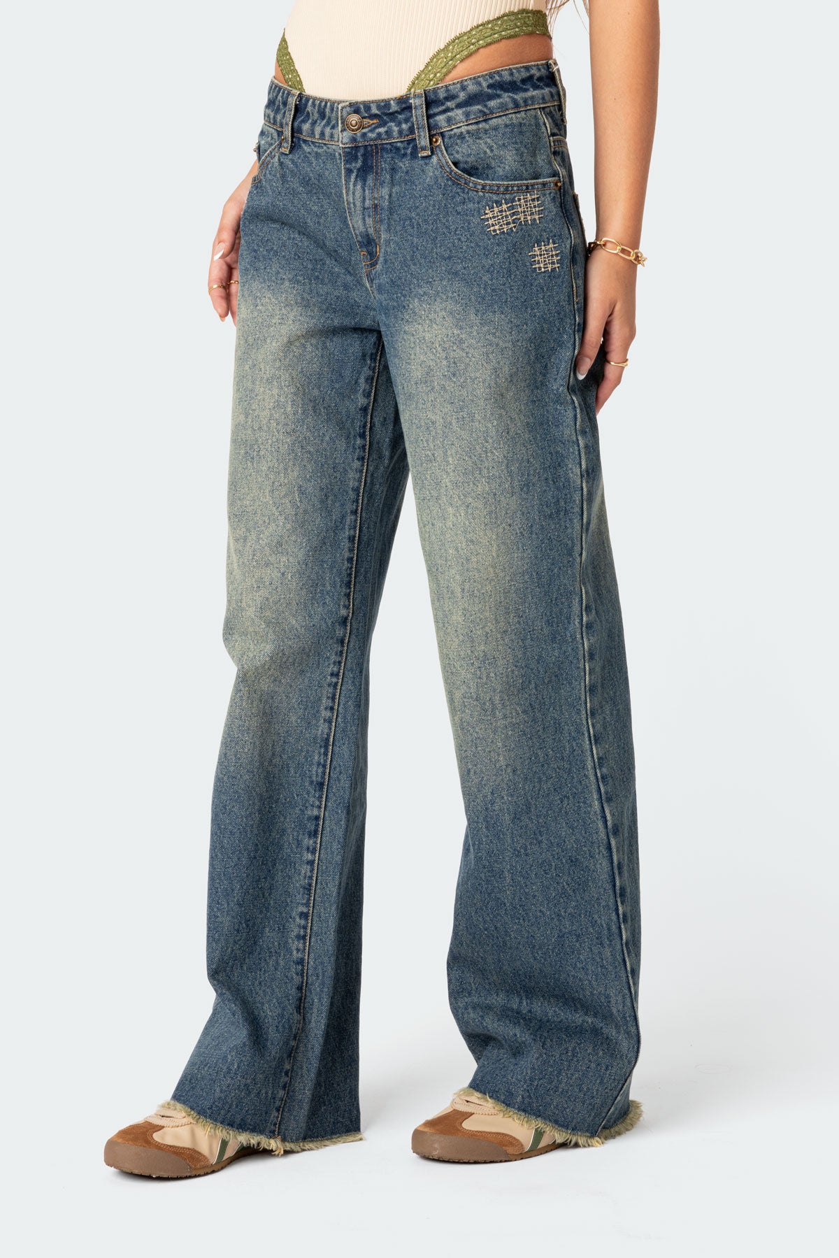 Doll House Washed Low Rise Baggy Jeans - Image 3