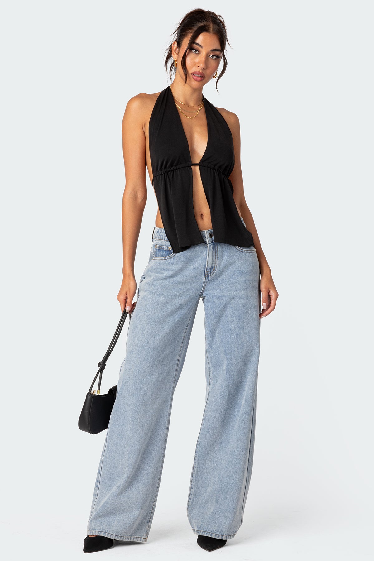 Split Front Halter Top - Image 2