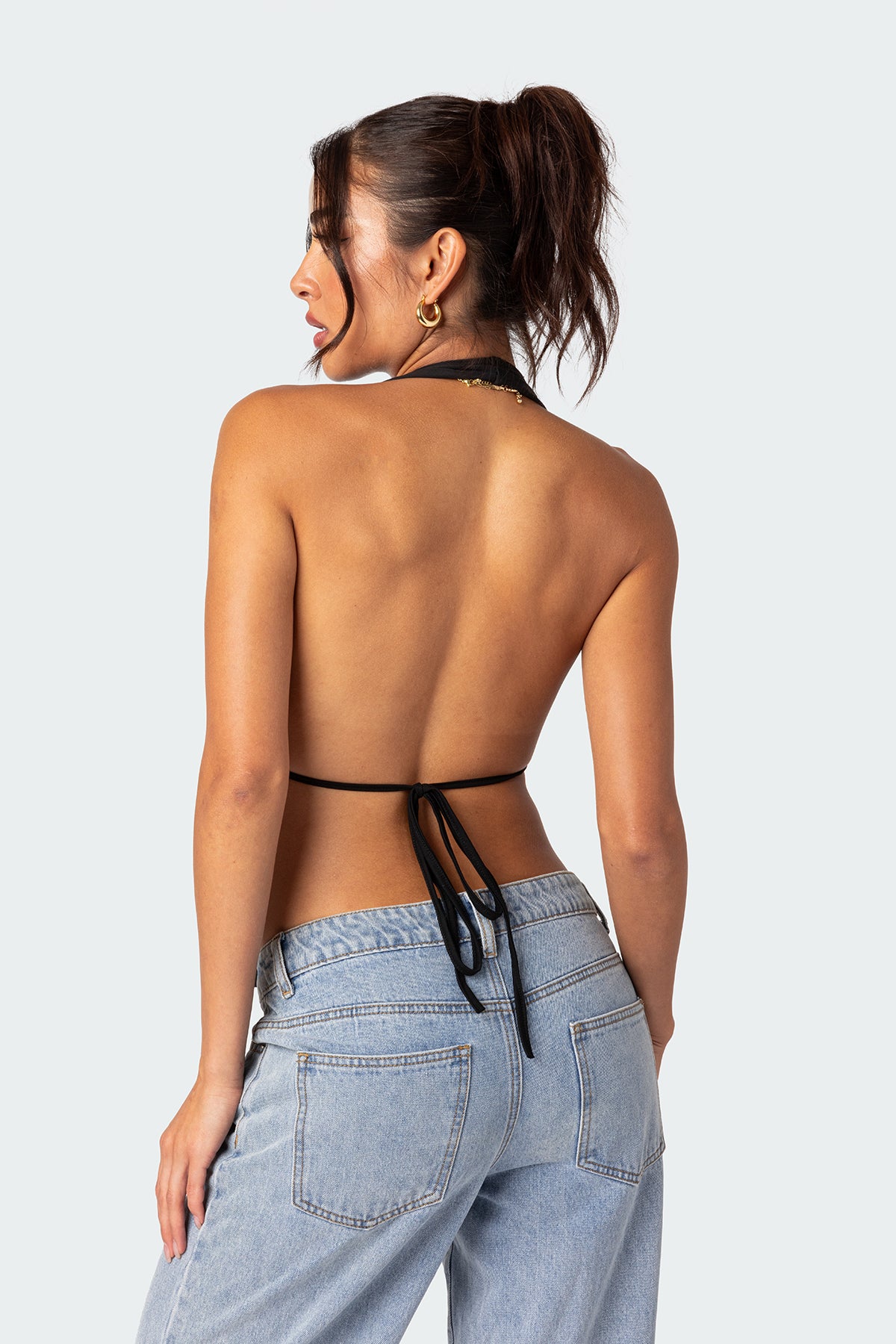 Split Front Halter Top - Image 4