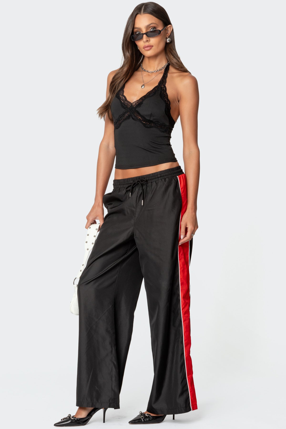Cindi Lace Trim Halter Top - Image 2