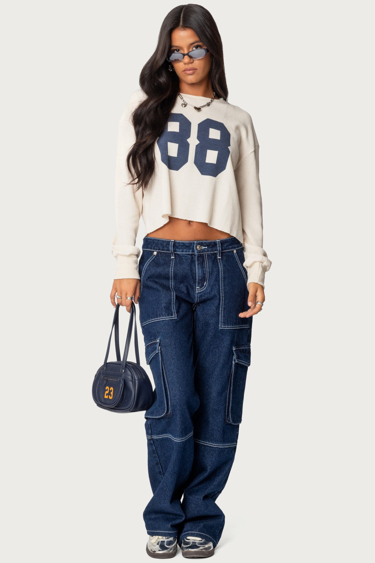 88 Waffle Long Sleeve T Shirt - Image 2